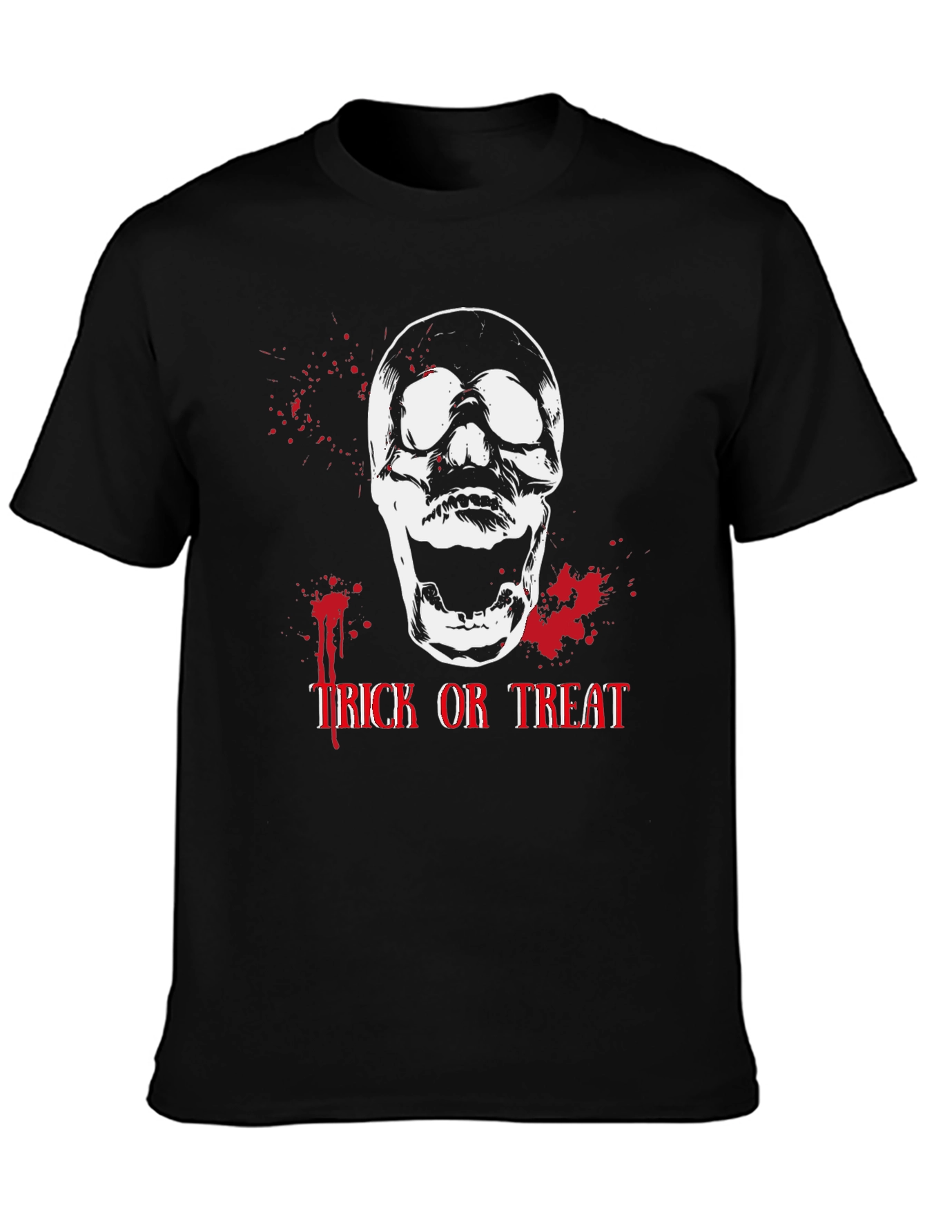 Halloween Skull Trick or Treat Graphic Tee