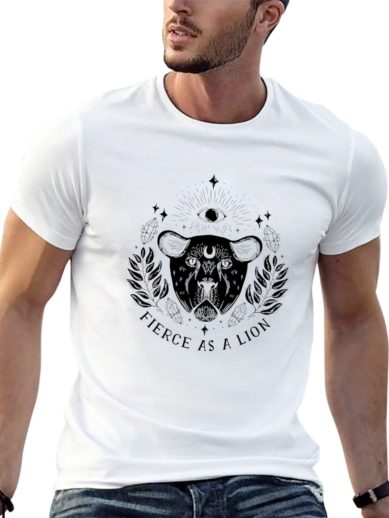 Fierce Lion Graphic Tee - Black T-Shirt