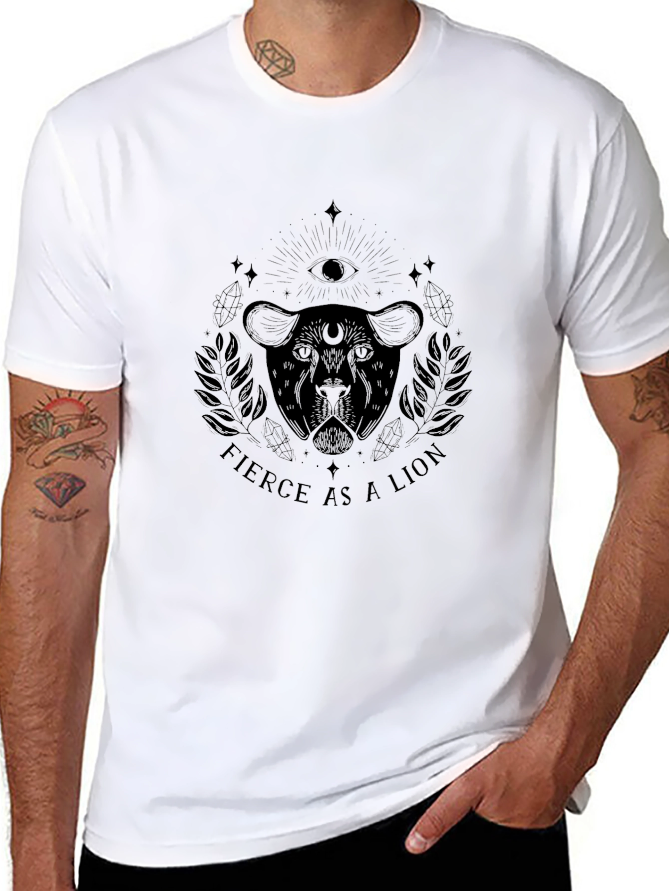 Fierce Lion Graphic Tee - Black T-Shirt