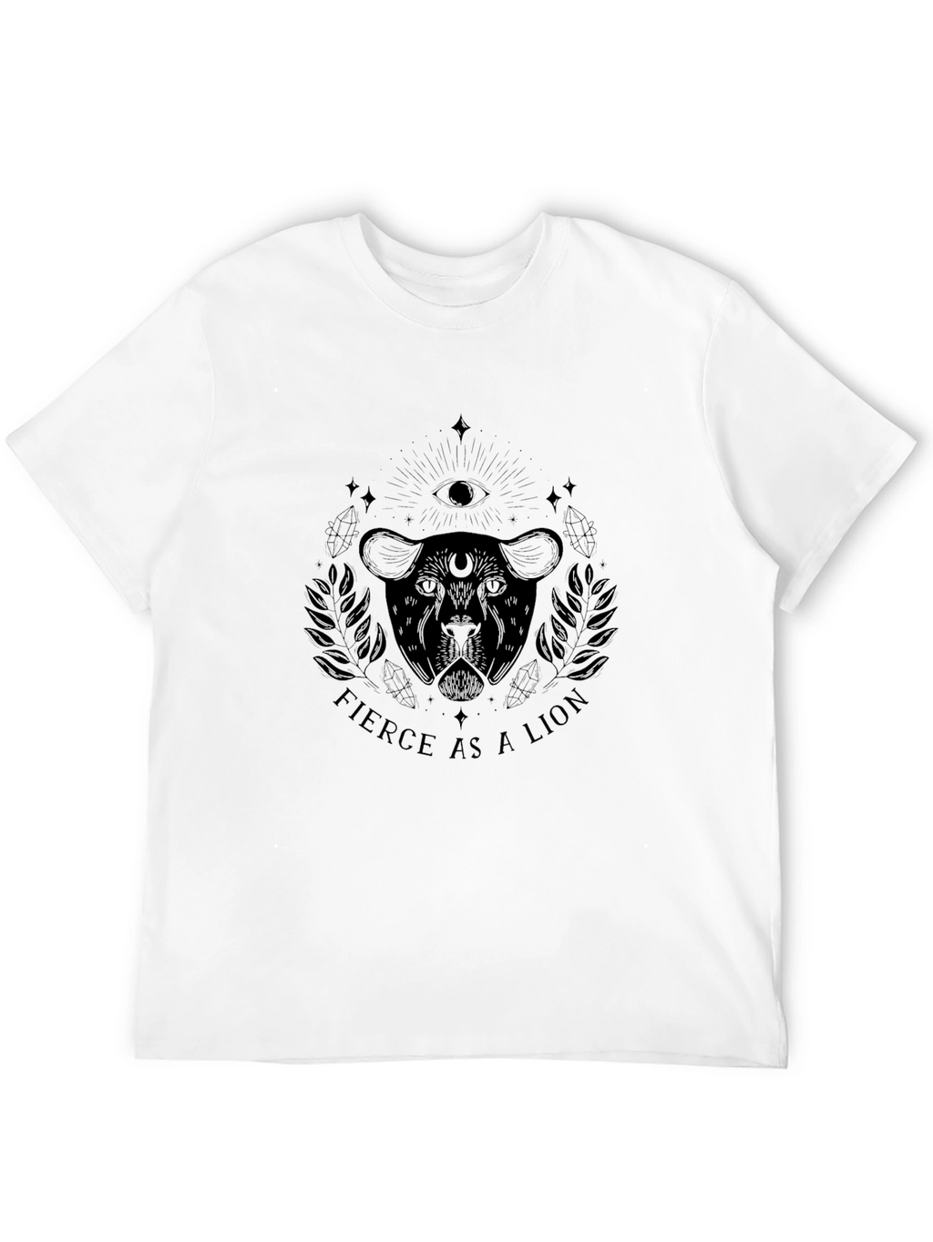 Fierce Lion Graphic Tee - Black T-Shirt