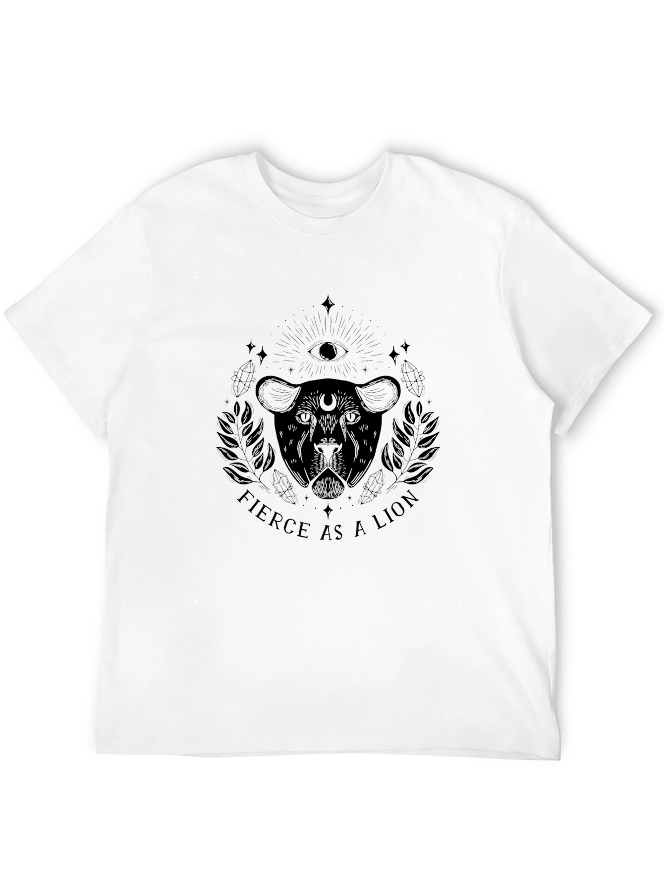 Fierce Lion Graphic Tee - Black T-Shirt