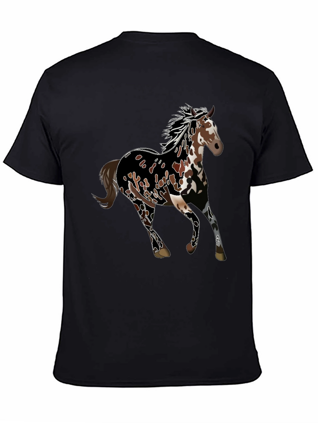 Horse Graphic Tee - Black Unisex T-Shirt