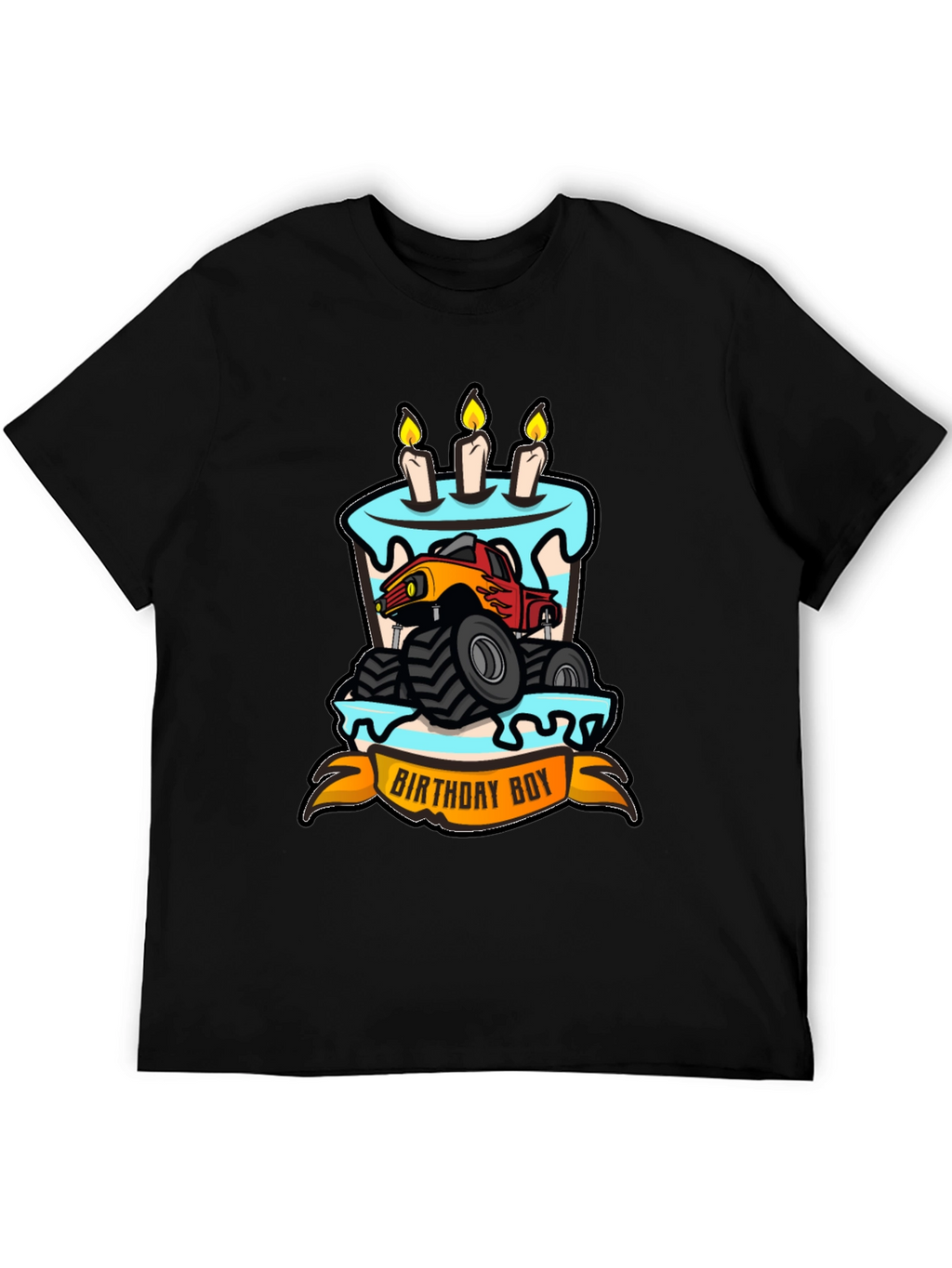 Birthday Boy Monster Truck Cake T-Shirt