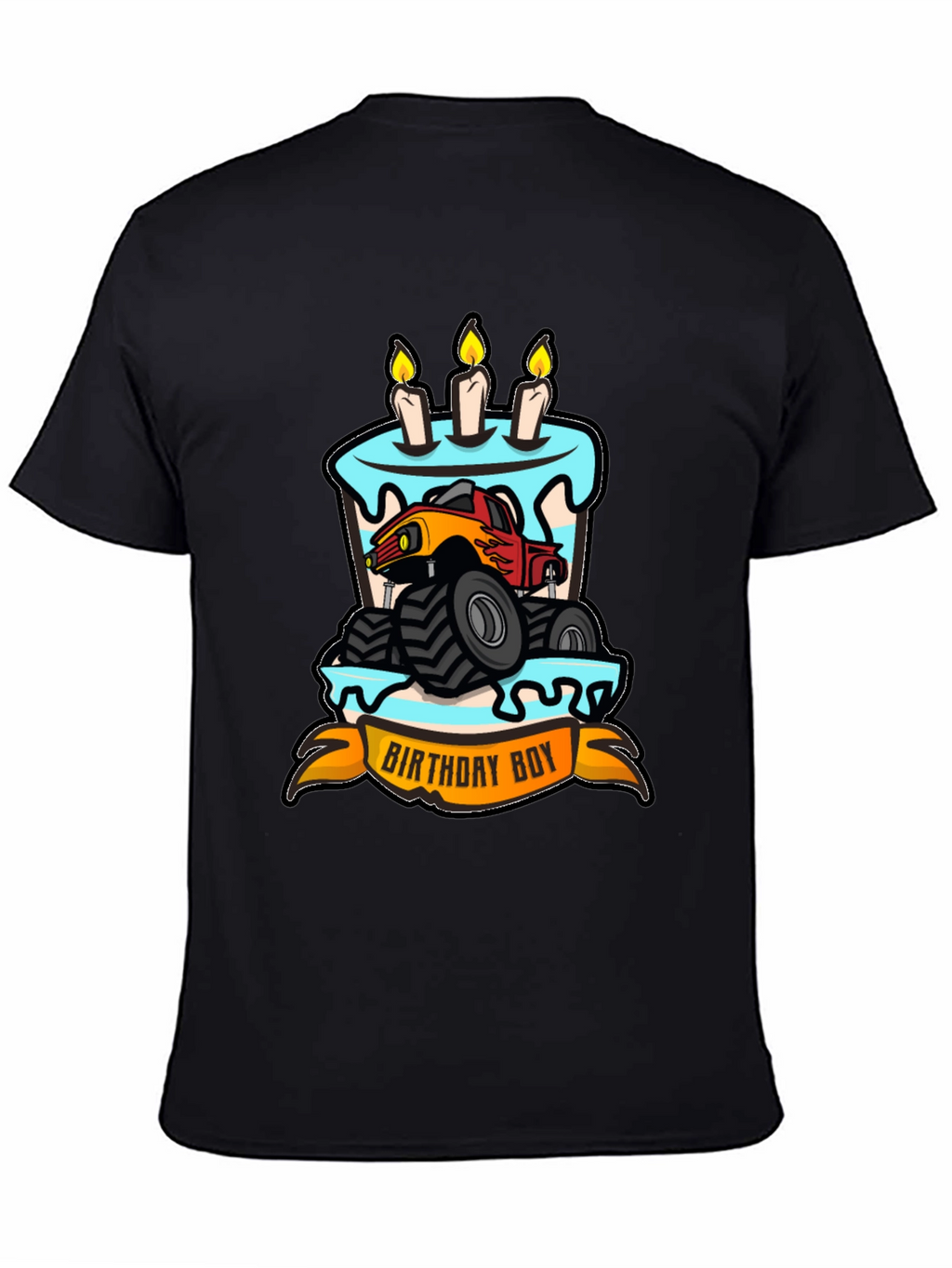Birthday Boy Monster Truck Cake T-Shirt