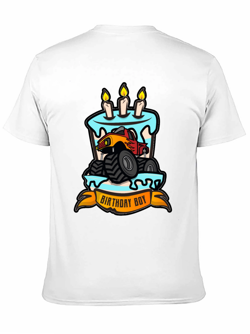 Birthday Boy Monster Truck Cake T-Shirt