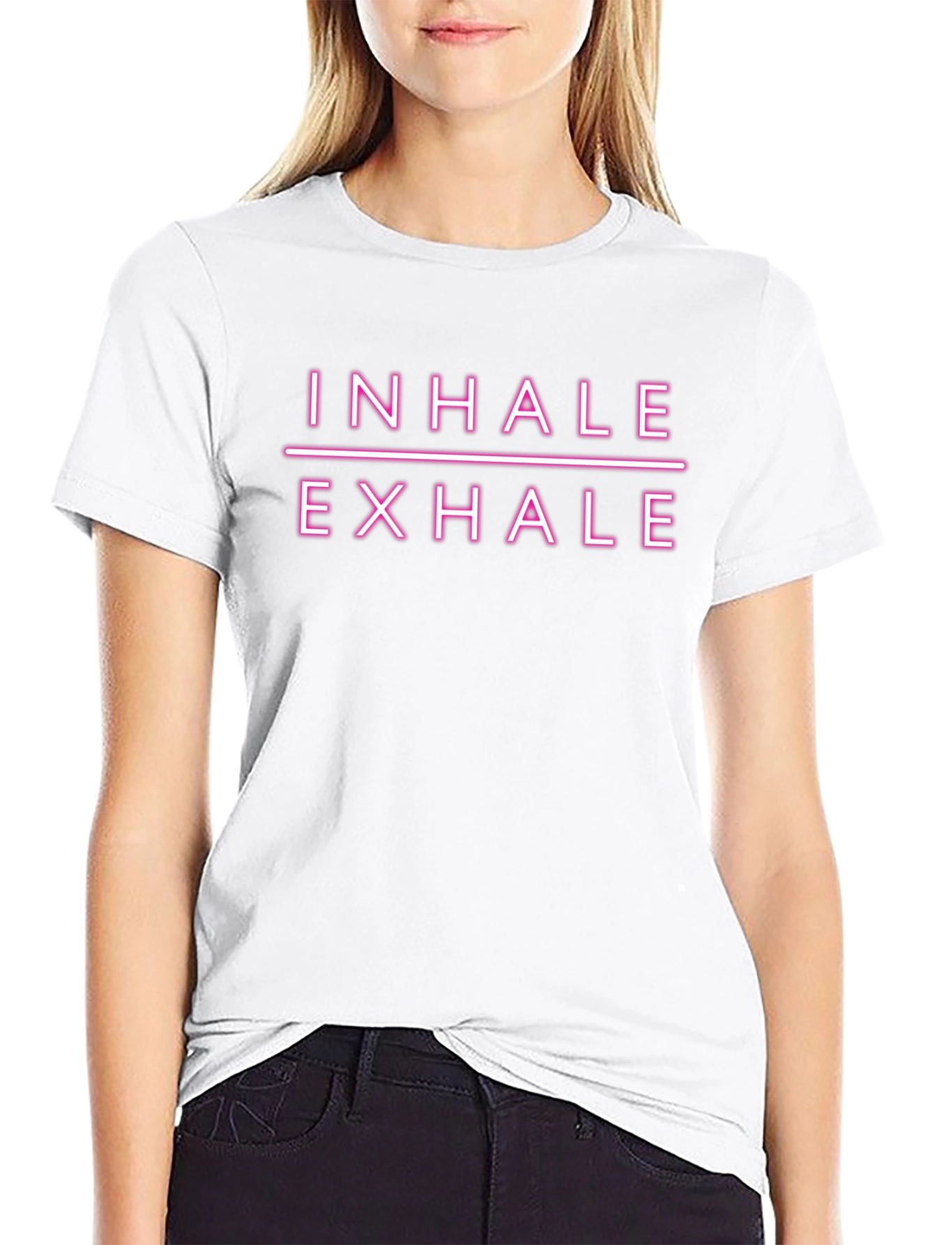 Inhale Exhale Graphic T-Shirt - Relax & Breathe