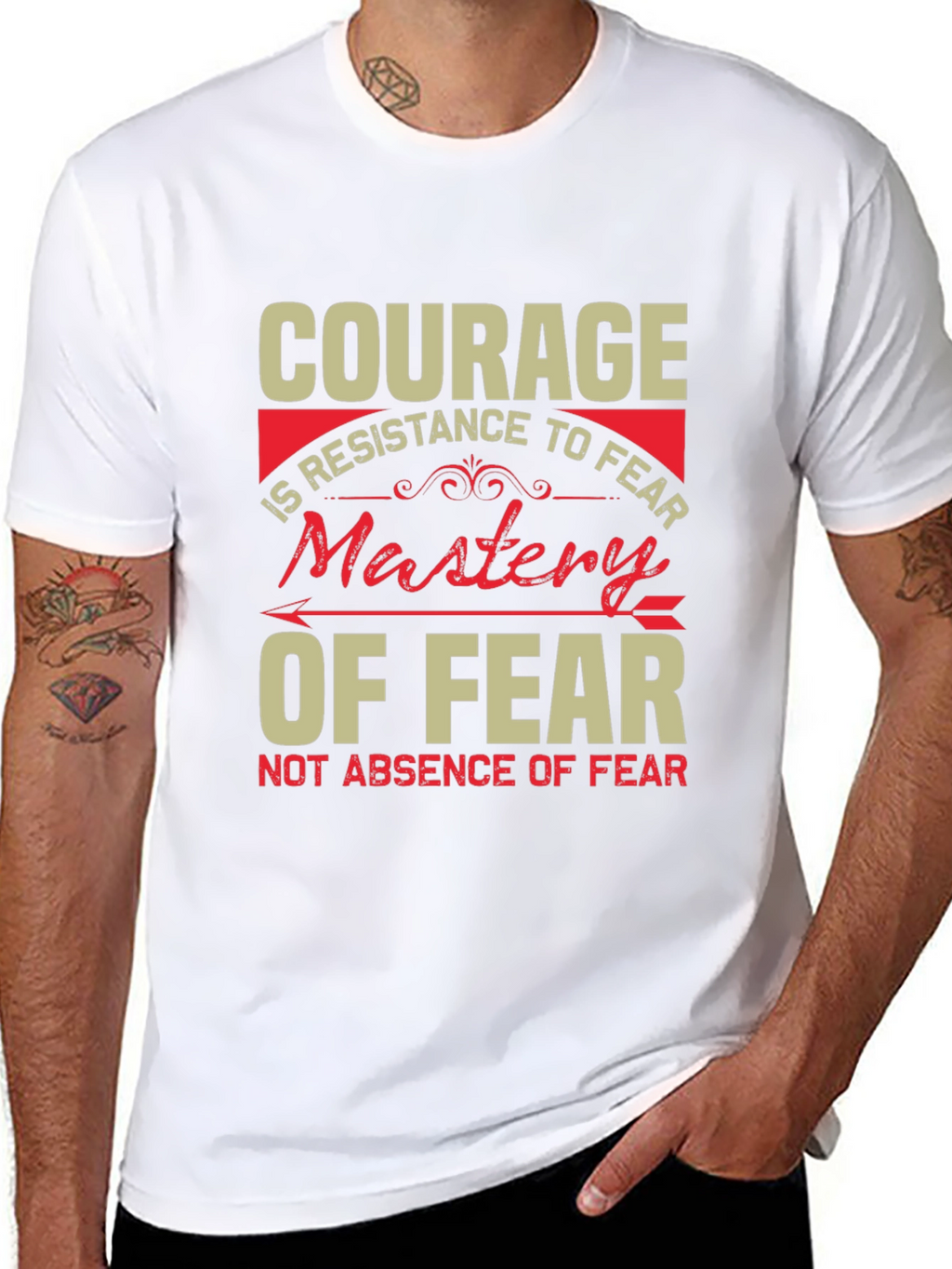Courage Mastery of Fear Graphic T-Shirt