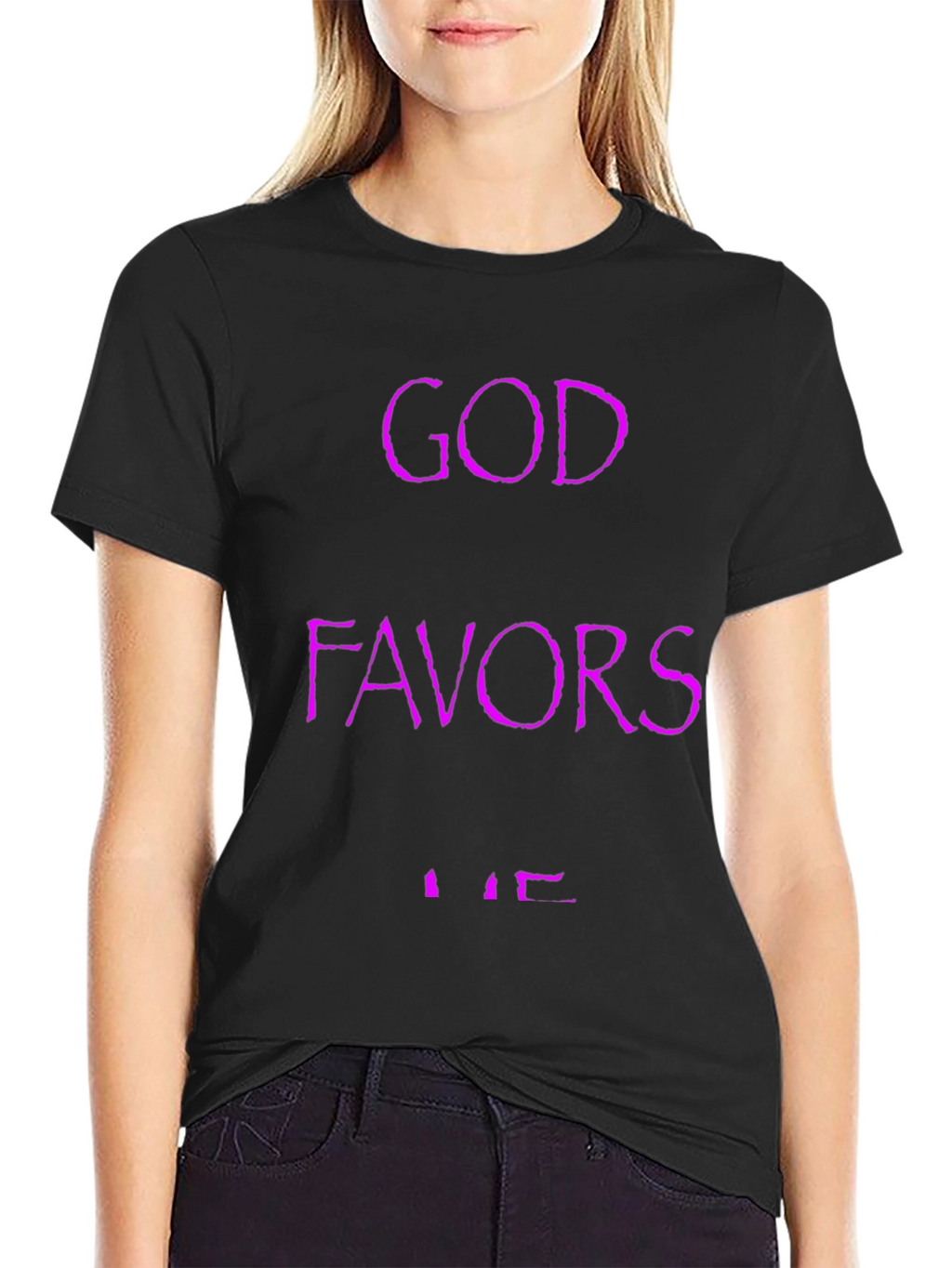 God Favors Me Graphic Tee - Black