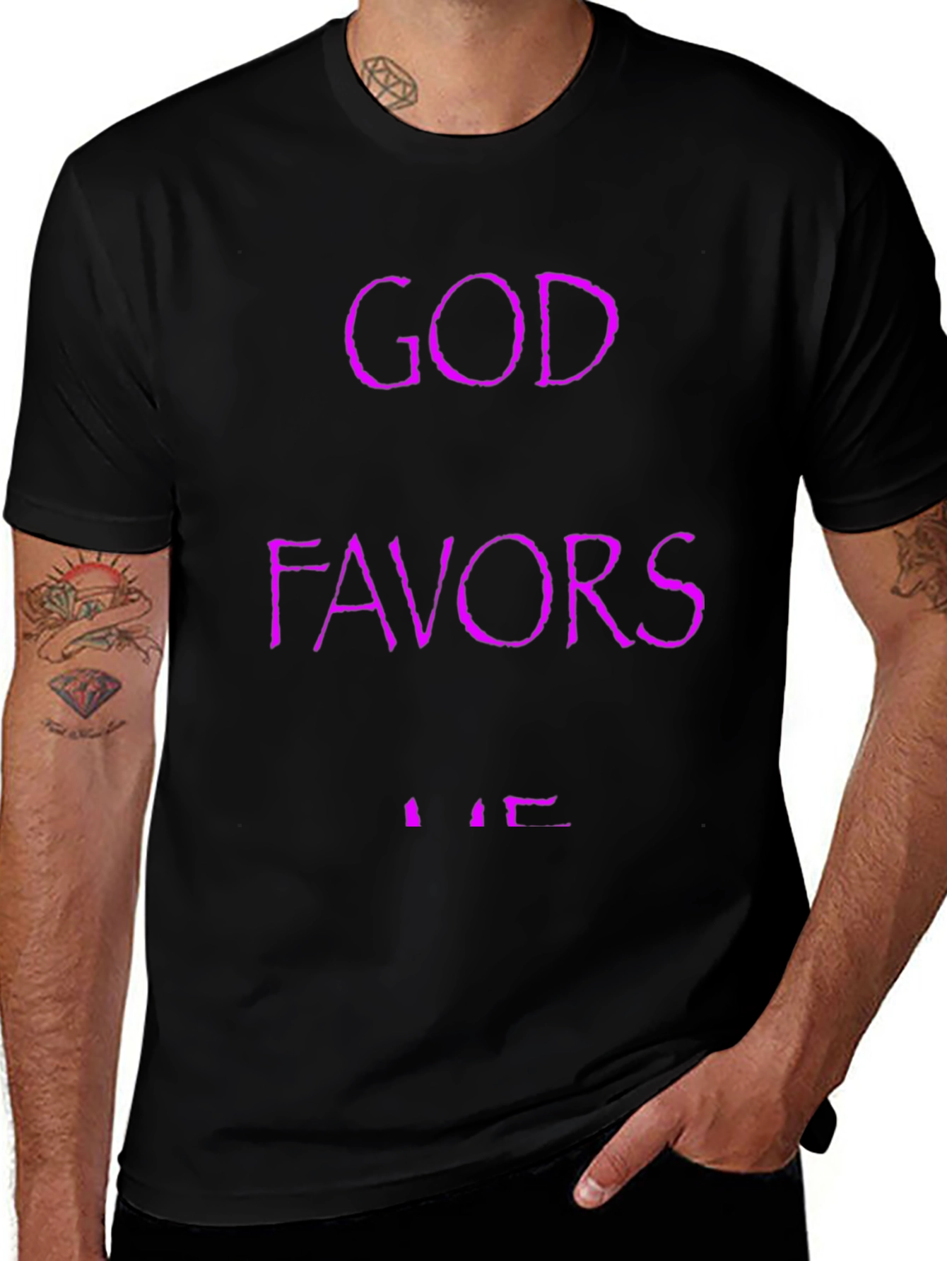 God Favors Me Graphic Tee - Black