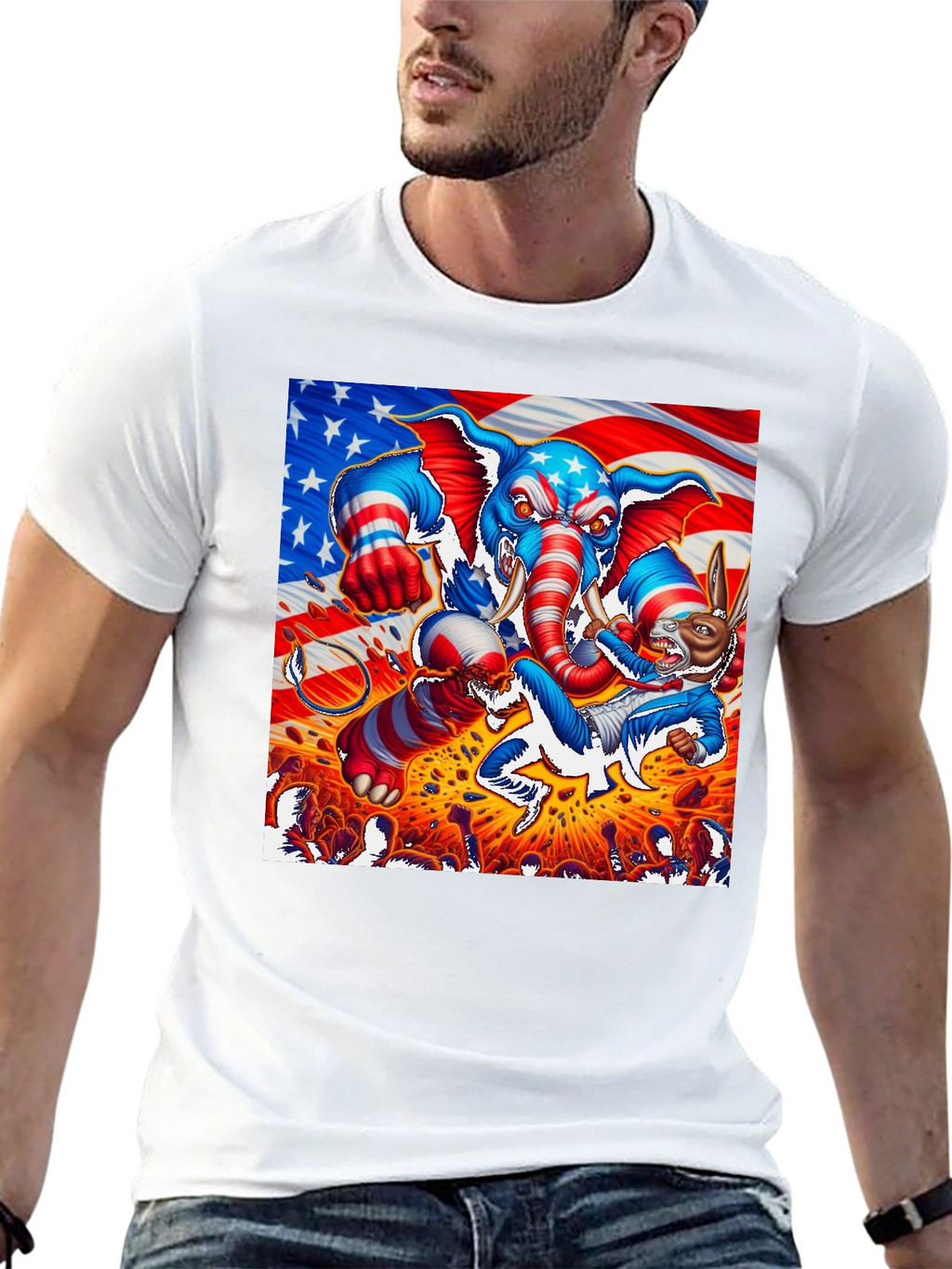 Patriotic Political Rumble Graphic T-Shirt