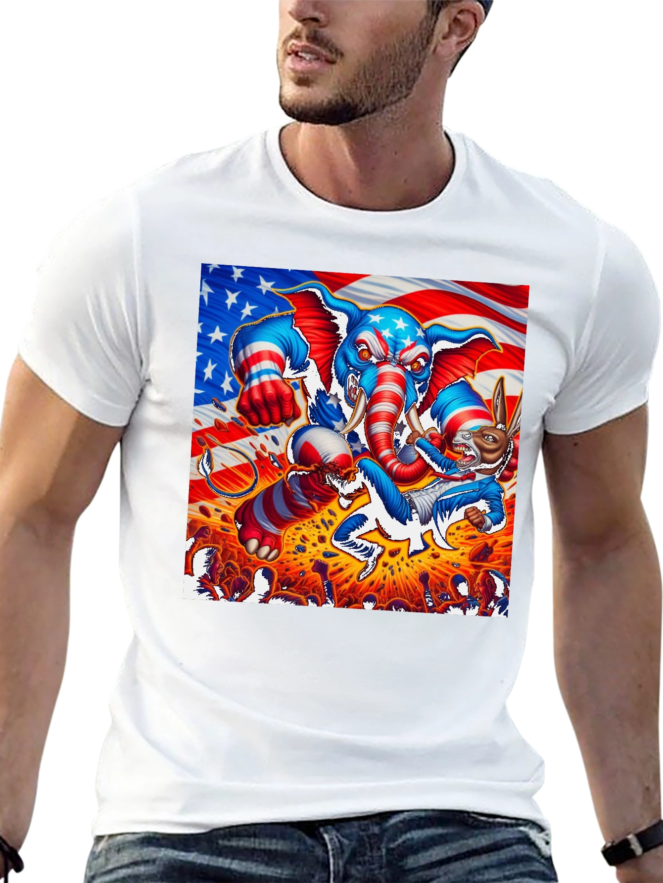 Patriotic Political Rumble Graphic T-Shirt