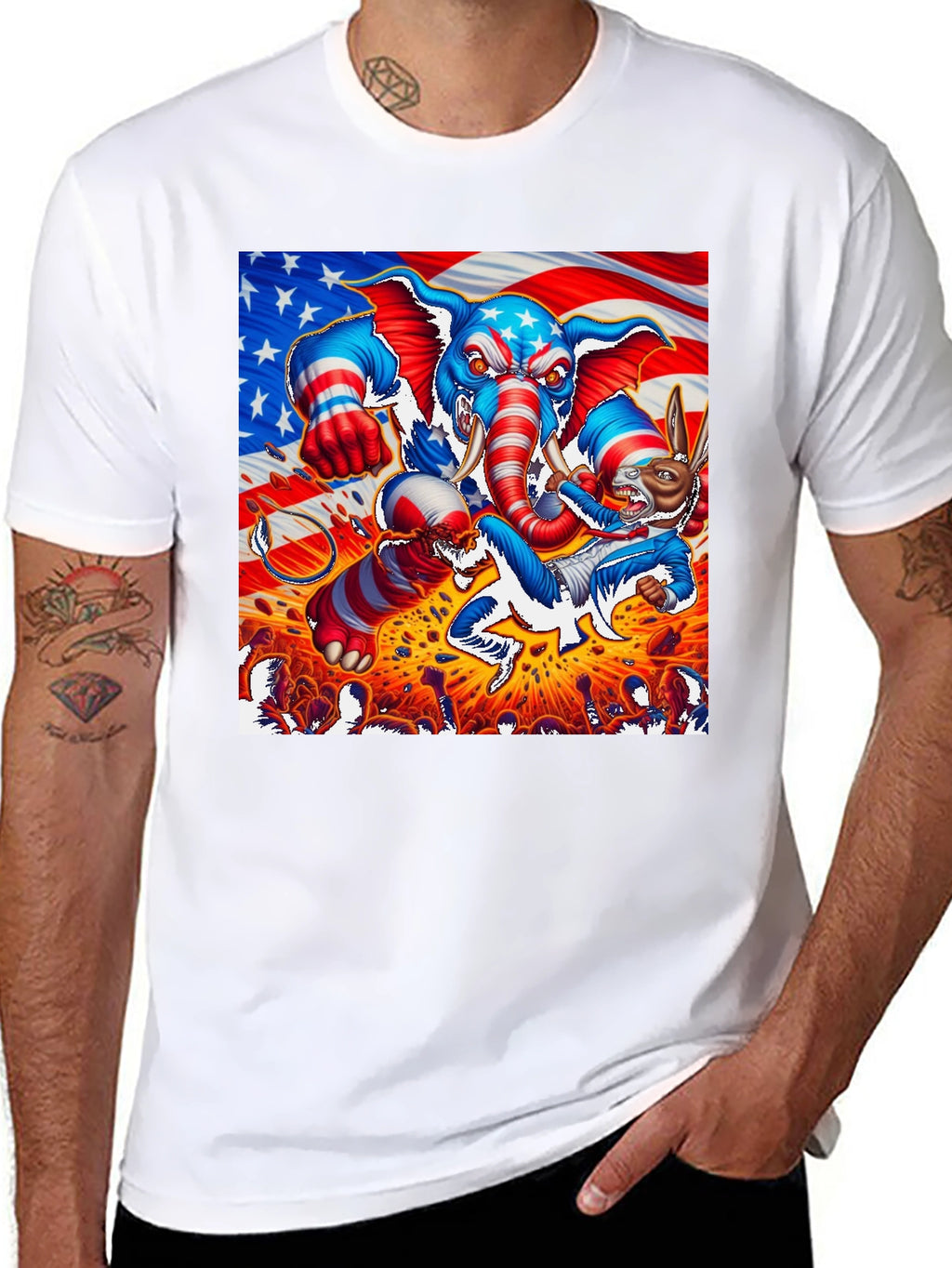 Patriotic Political Rumble Graphic T-Shirt