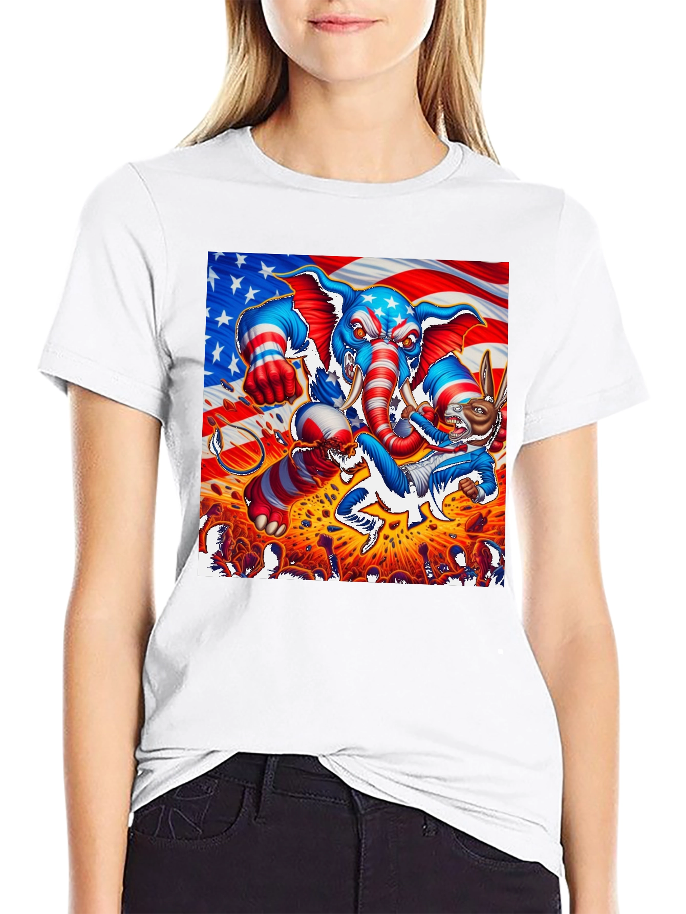 Patriotic Political Rumble Graphic T-Shirt