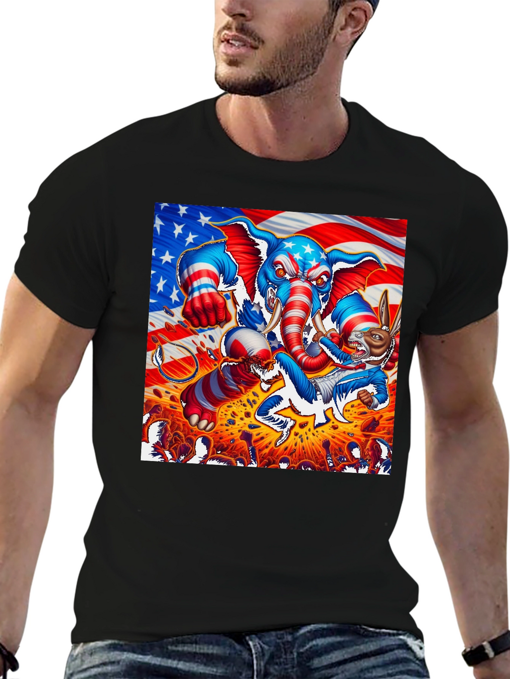 Patriotic Political Rumble Graphic T-Shirt