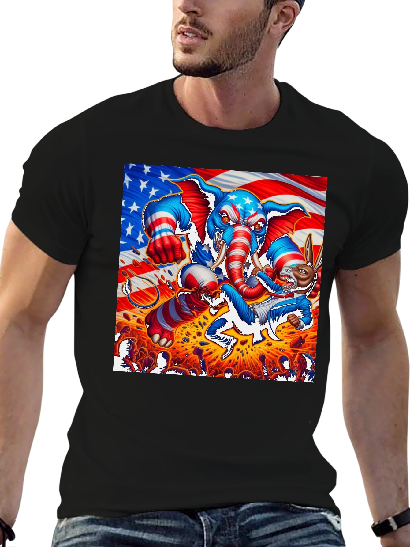 Patriotic Political Rumble Graphic T-Shirt