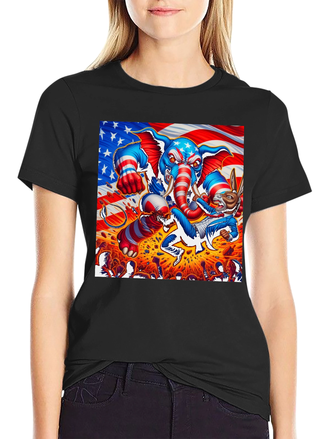 Patriotic Political Rumble Graphic T-Shirt