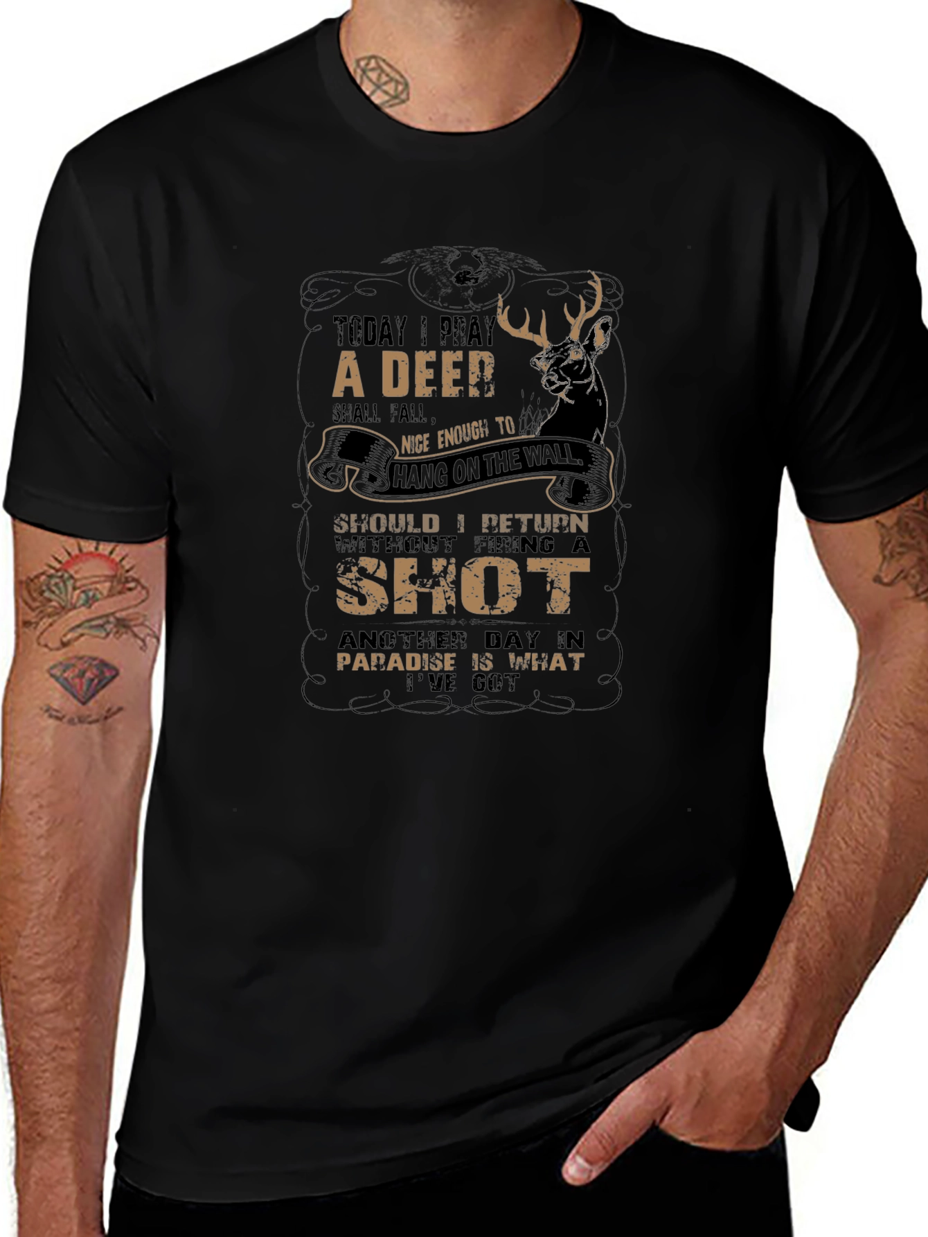 Deer Hunter Graphic T-Shirt - Today I Pray