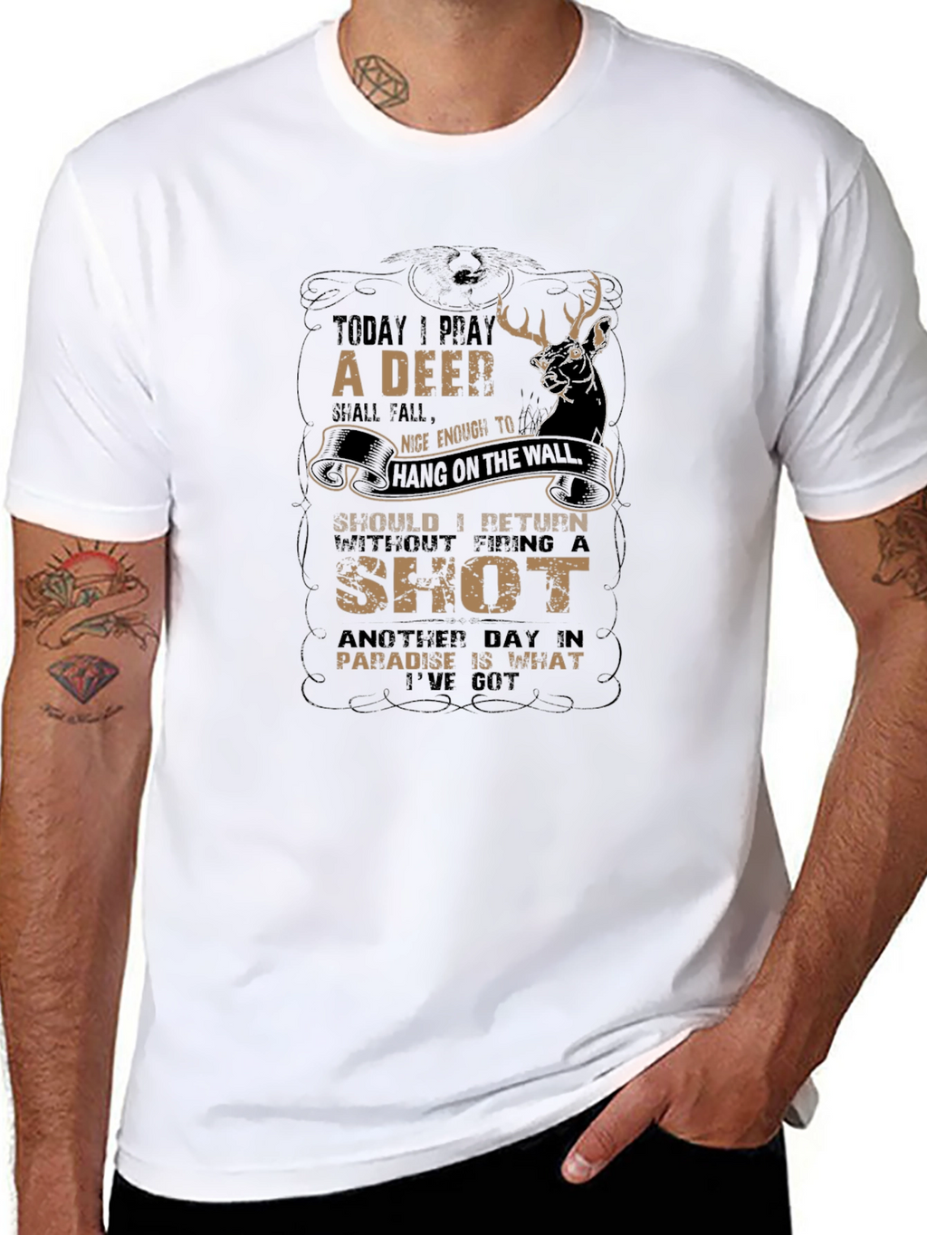 Deer Hunter Graphic T-Shirt - Today I Pray
