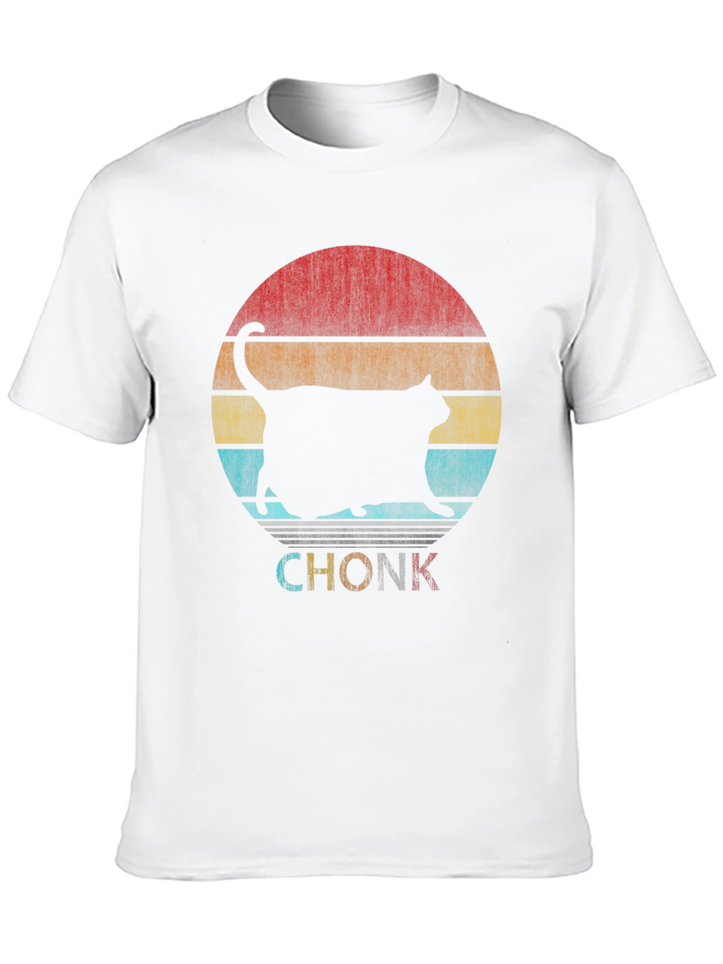 Chonk Cat Retro T-Shirt Funny Graphic Tee