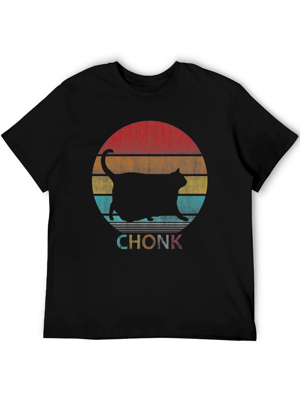 Chonk Cat Retro T-Shirt Funny Graphic Tee