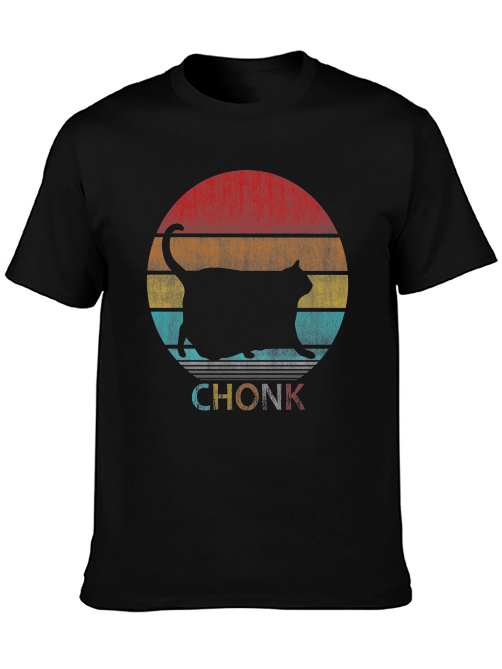 Chonk Cat Retro T-Shirt Funny Graphic Tee