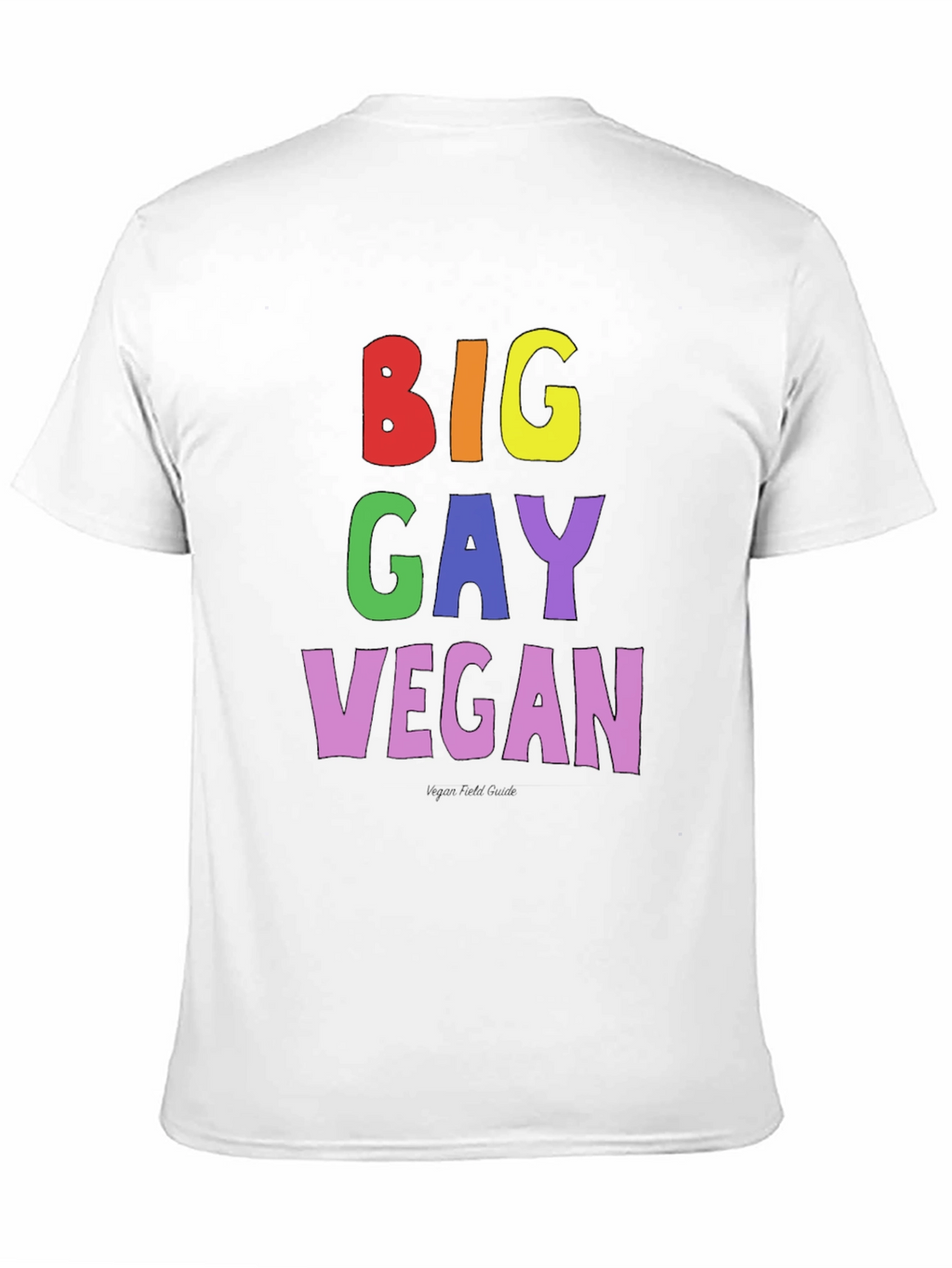 Big Gay Vegan Pride T-Shirt - Black Cotton Tee