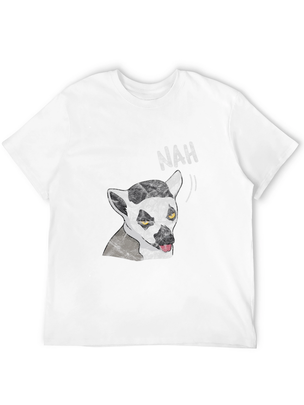 Lemur Nah Graphic Tee - Black Cotton T-Shirt