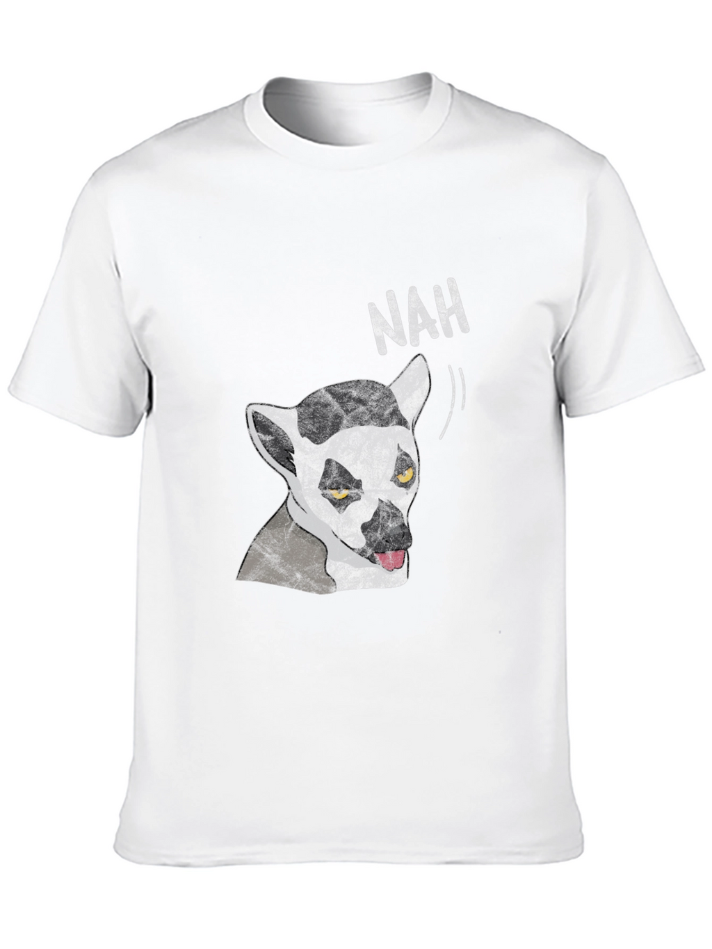 Lemur Nah Graphic Tee - Black Cotton T-Shirt