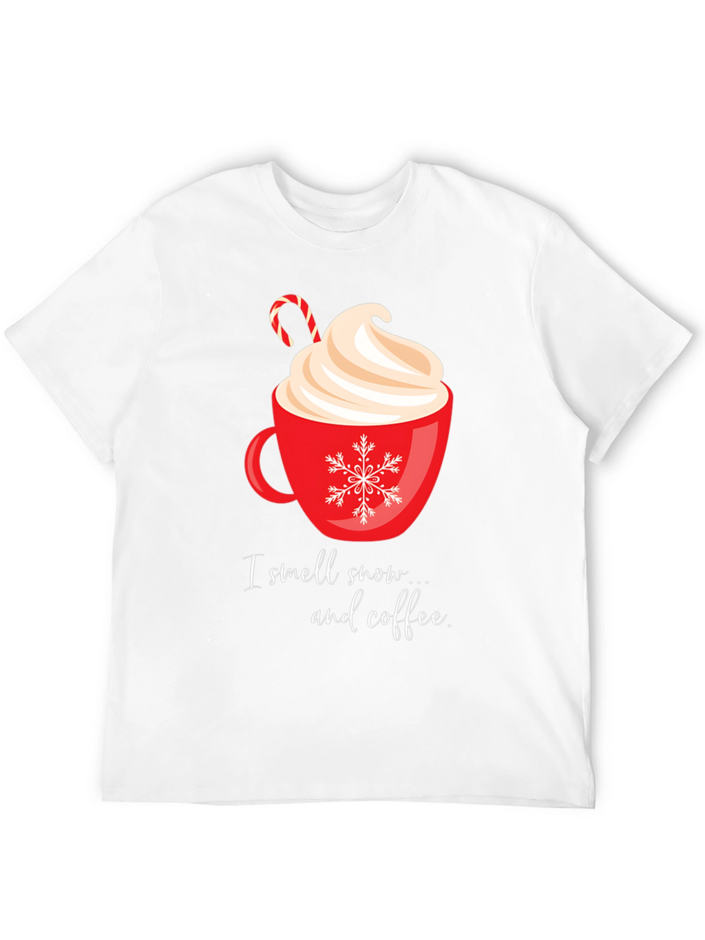 Festive Coffee T-Shirt - I smell snow... and coffee.