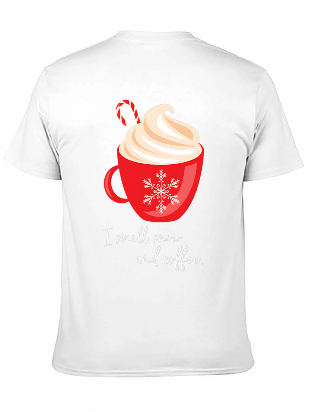 Festive Coffee T-Shirt - I smell snow... and coffee.