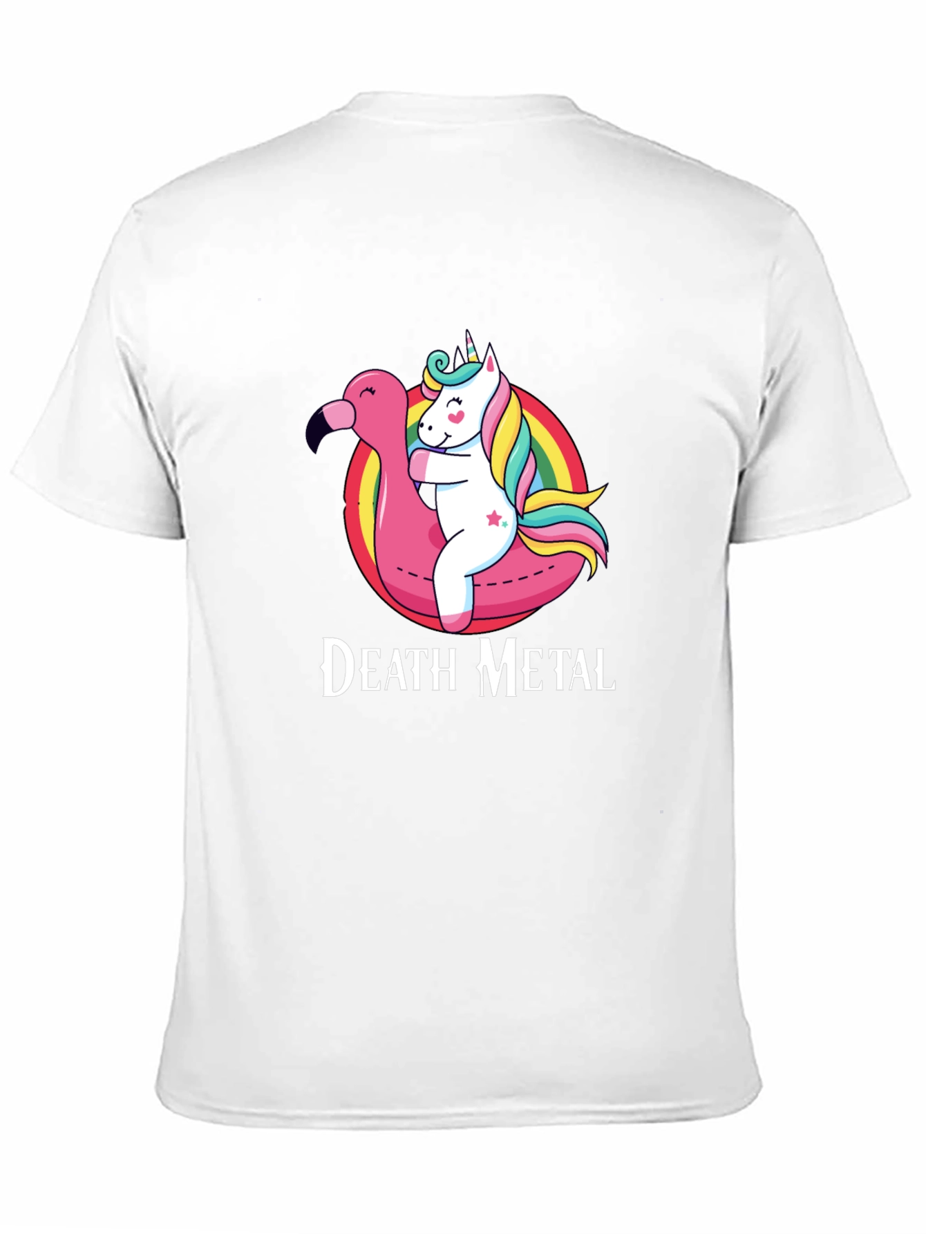 Death Metal Unicorn Flamingo T-Shirt