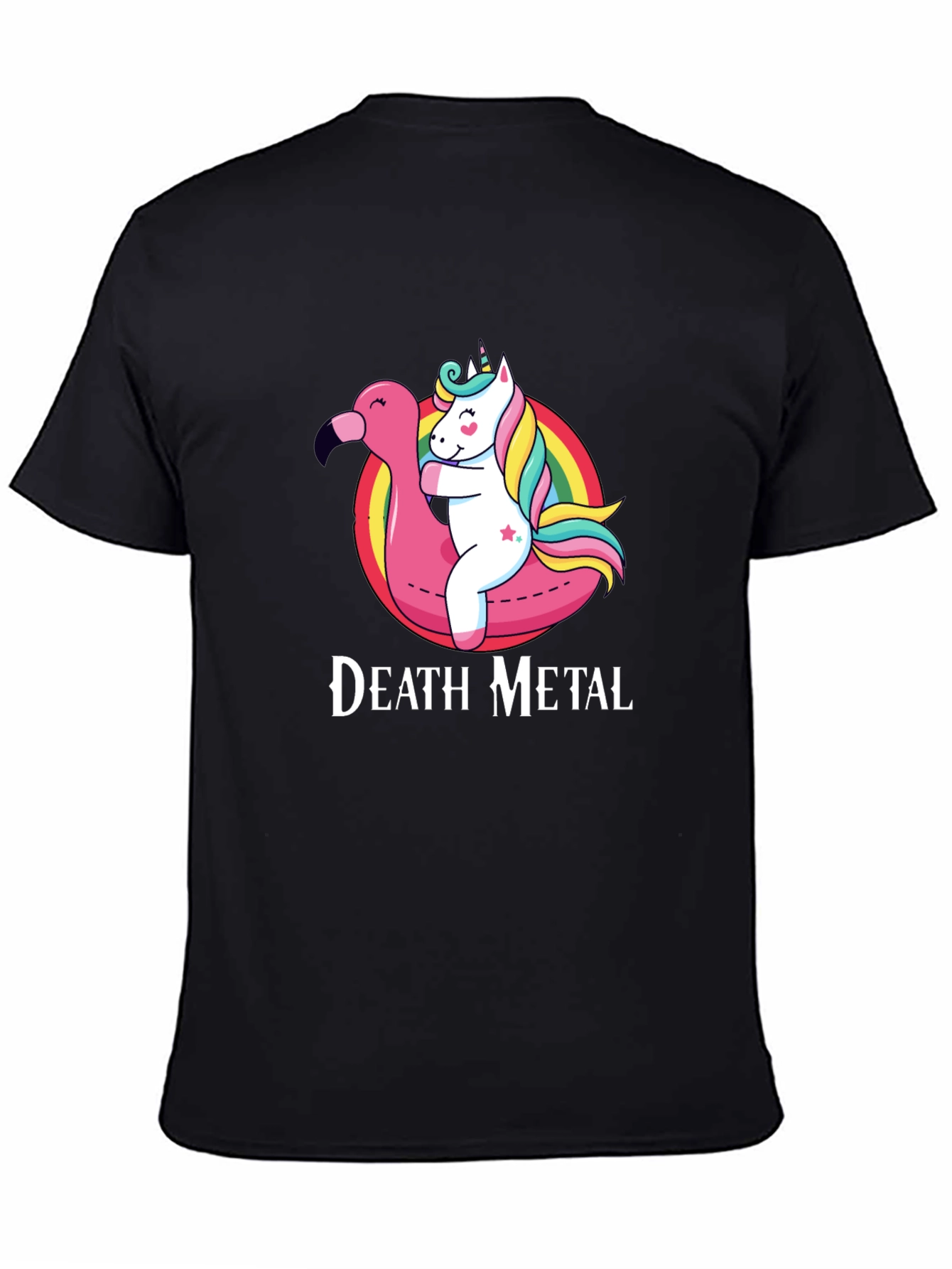 Death Metal Unicorn Flamingo T-Shirt
