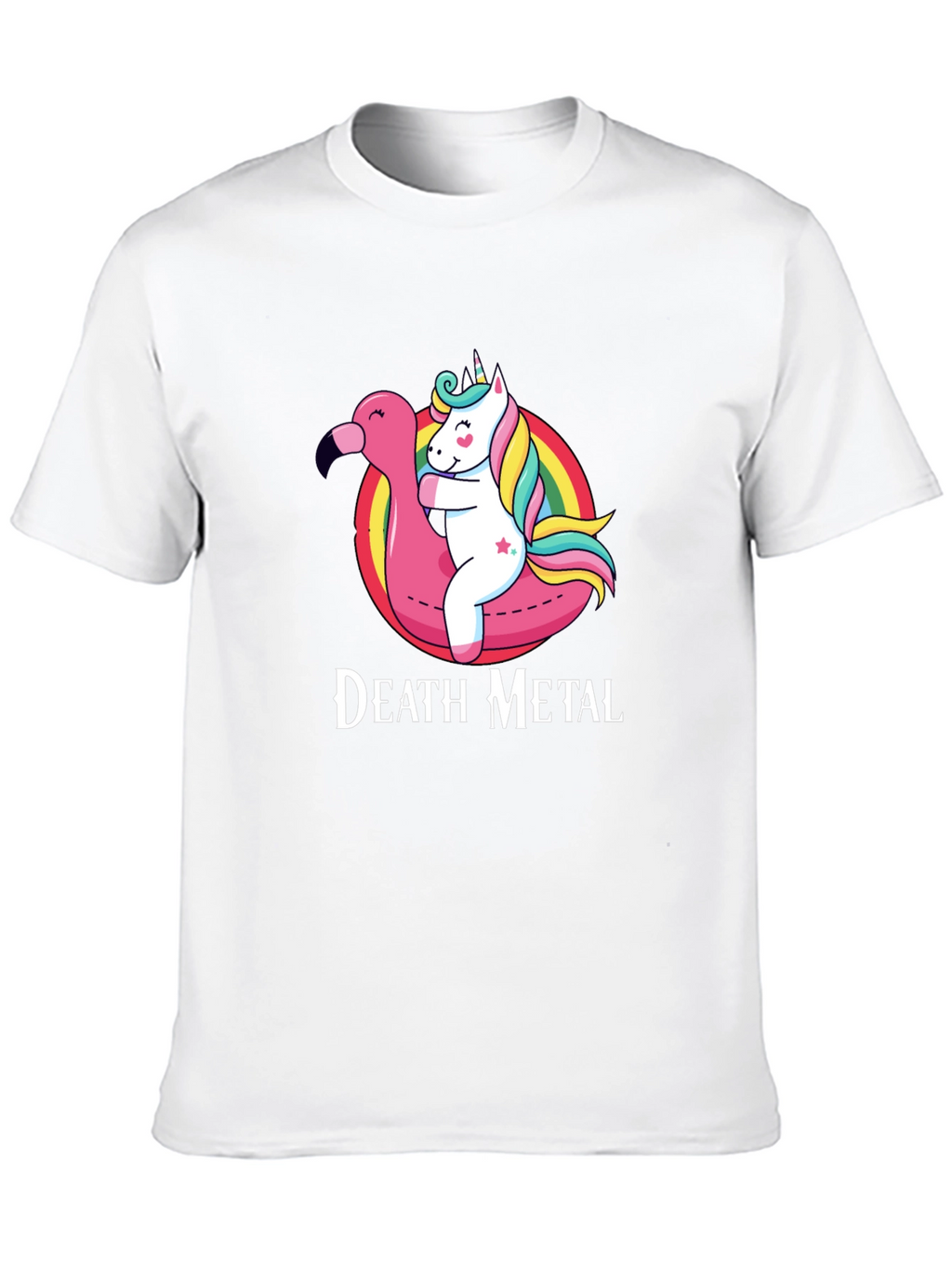 Death Metal Unicorn Flamingo T-Shirt