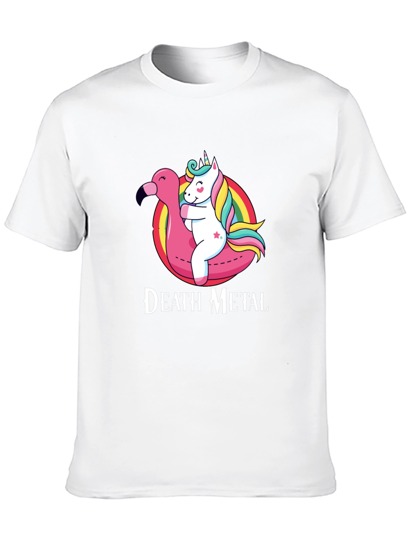 Death Metal Unicorn Flamingo T-Shirt