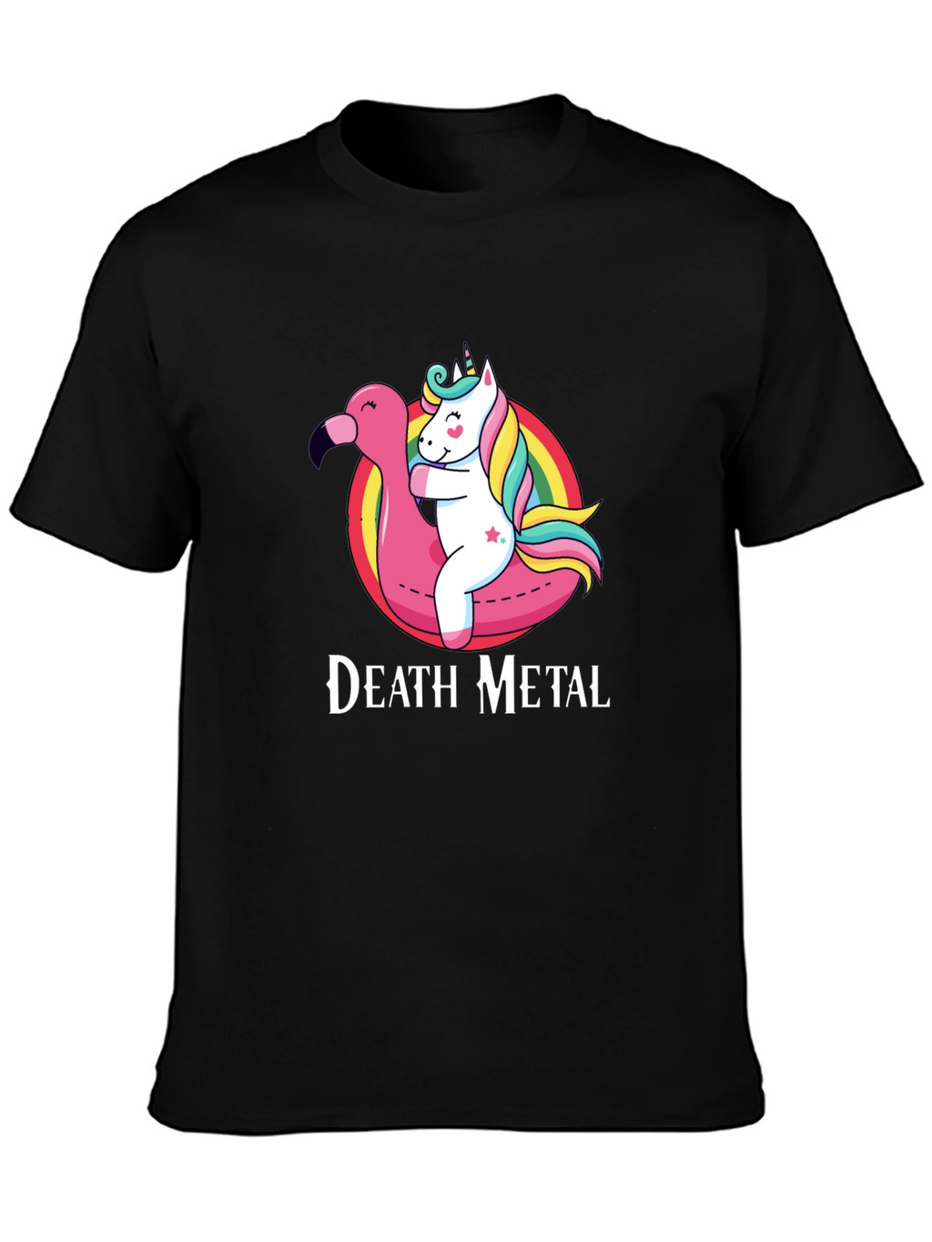 Death Metal Unicorn Flamingo T-Shirt