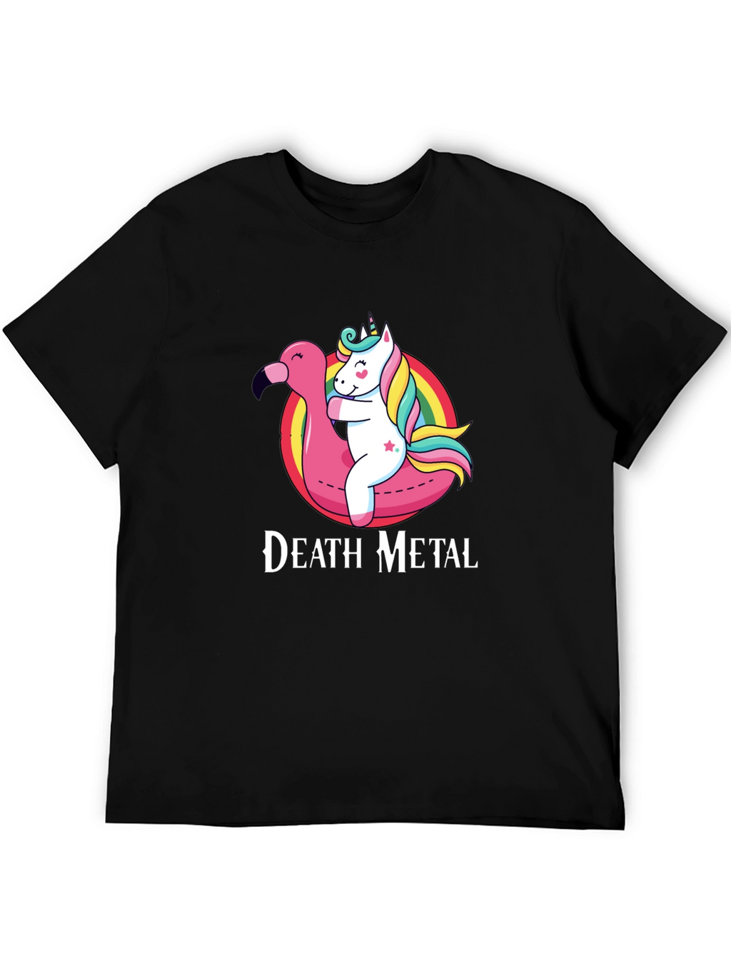 Death Metal Unicorn Flamingo T-Shirt