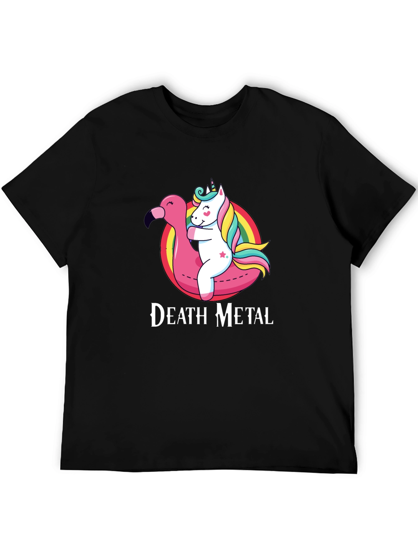 Death Metal Unicorn Flamingo T-Shirt