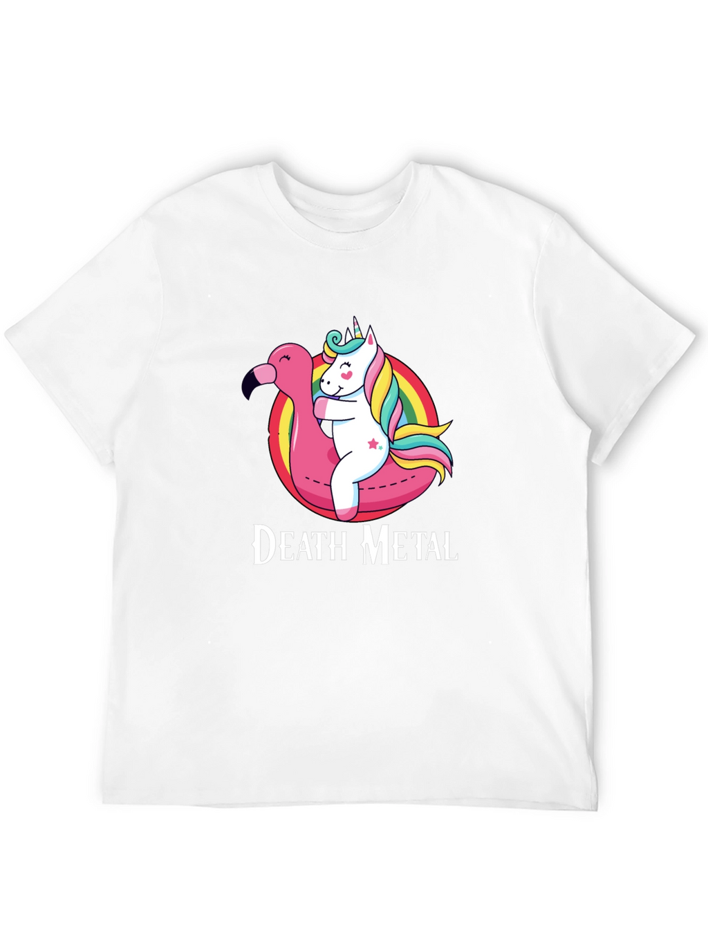 Death Metal Unicorn Flamingo T-Shirt