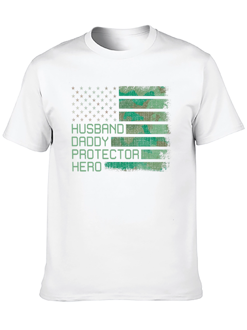Husband Daddy Protector Hero Patriotic T-Shirt