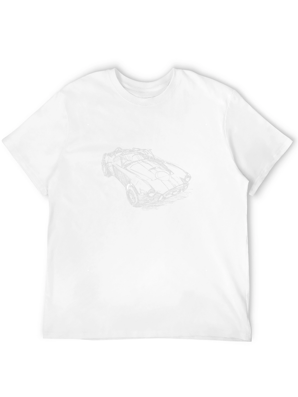 Black T-Shirt with Car Sketch