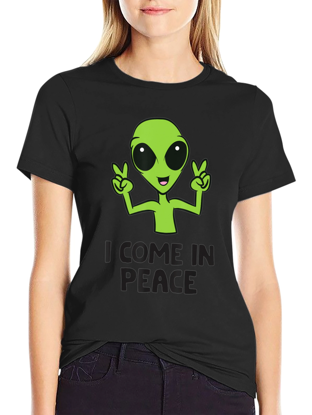 I Come In Peace Alien Graphic T-Shirt