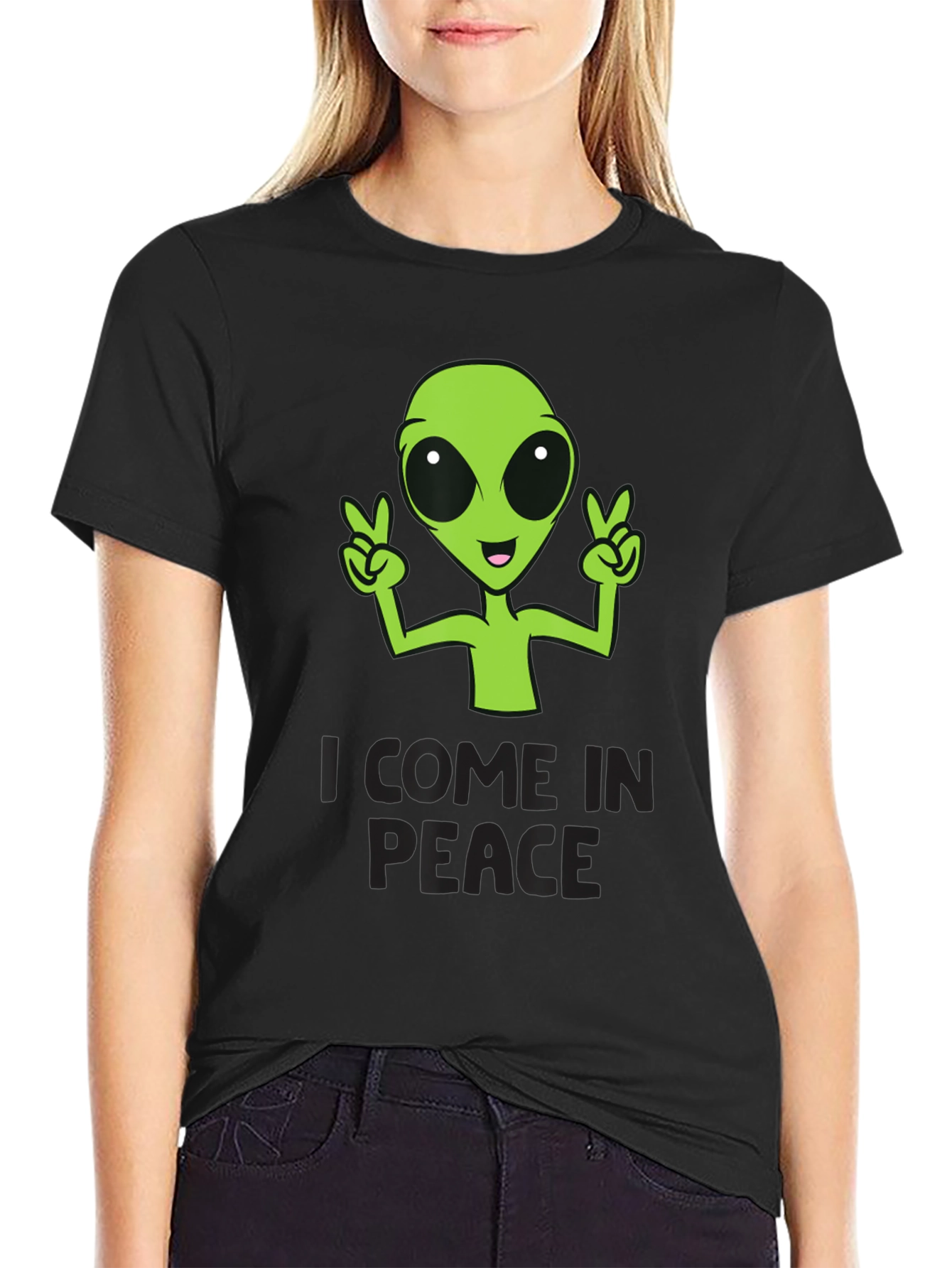 I Come In Peace Alien Graphic T-Shirt