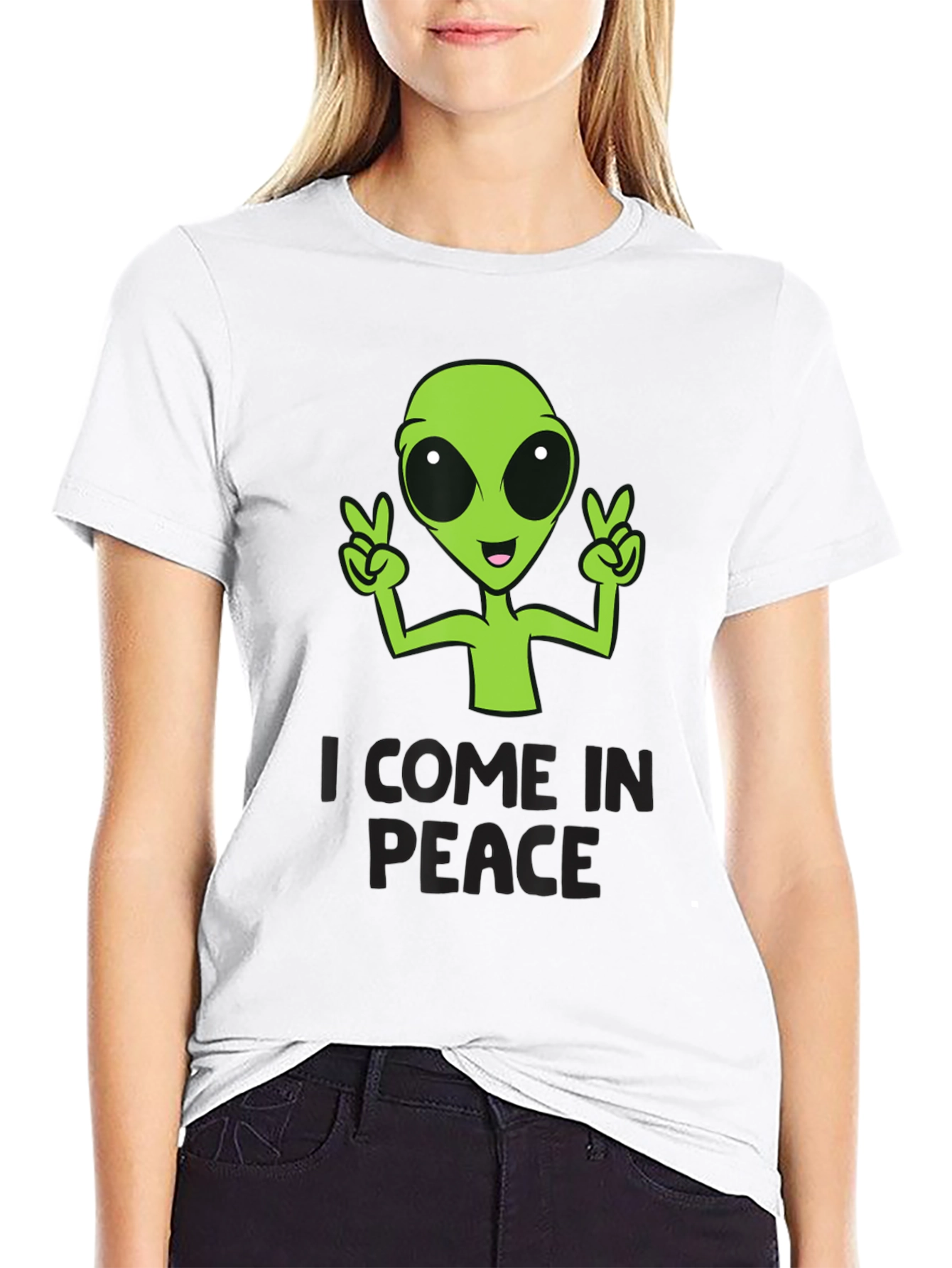 I Come In Peace Alien Graphic T-Shirt