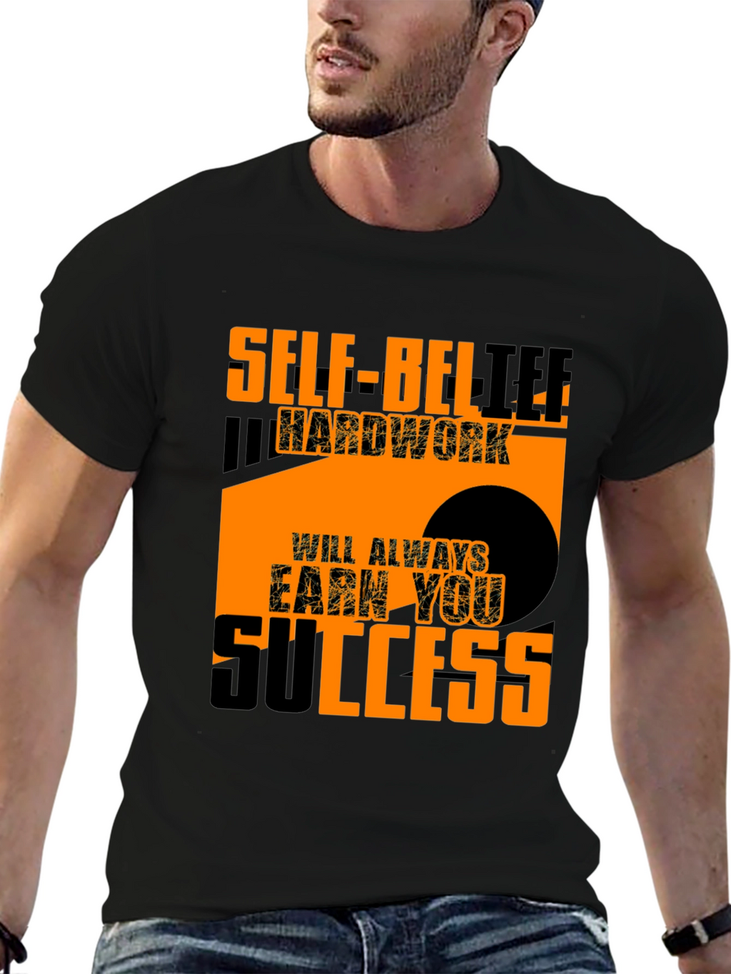 Motivational T-Shirt: Self-Belief & Hard Work