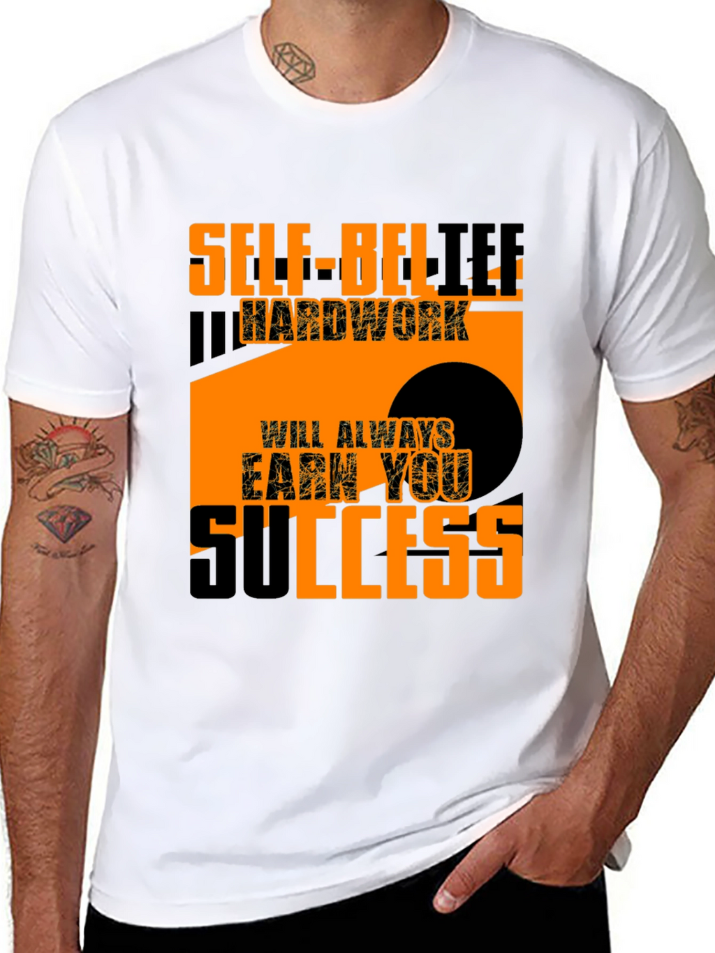 Motivational T-Shirt: Self-Belief & Hard Work