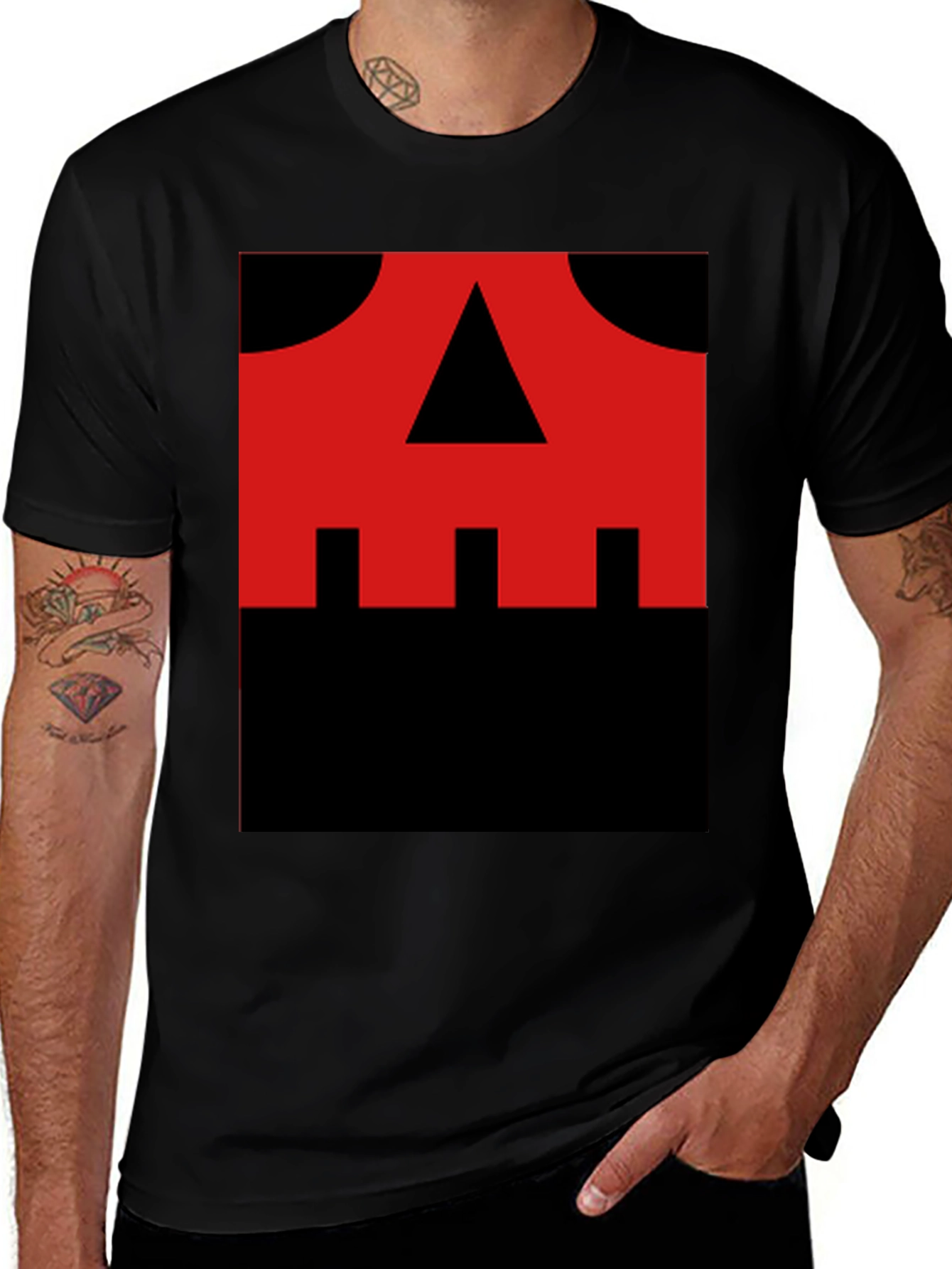 Red Skull Graphic Black T-Shirt