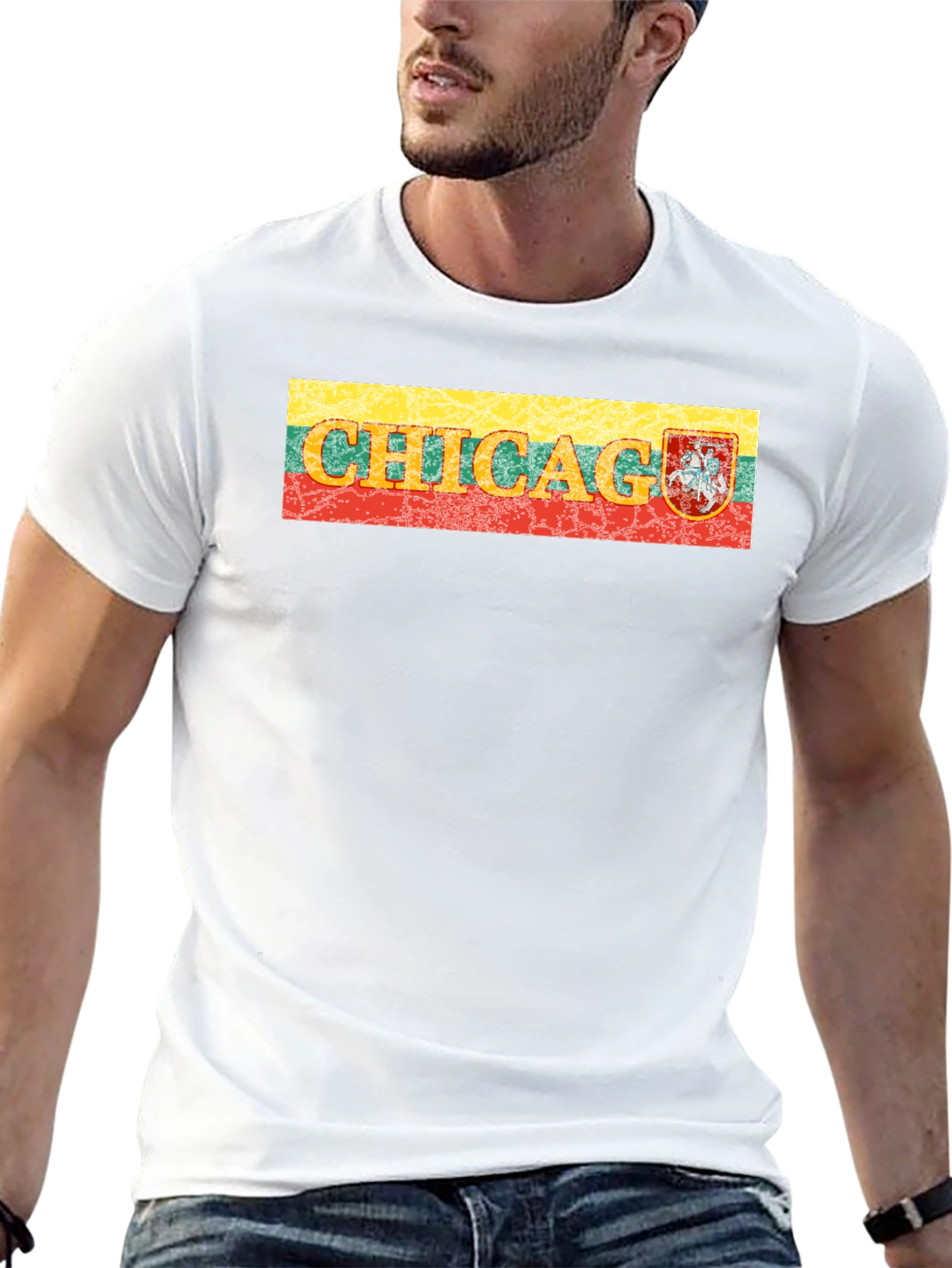 Chicago Lithuania Flag T-Shirt