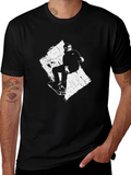 Snowboarder Graphic Tee - Black Cotton T-Shirt