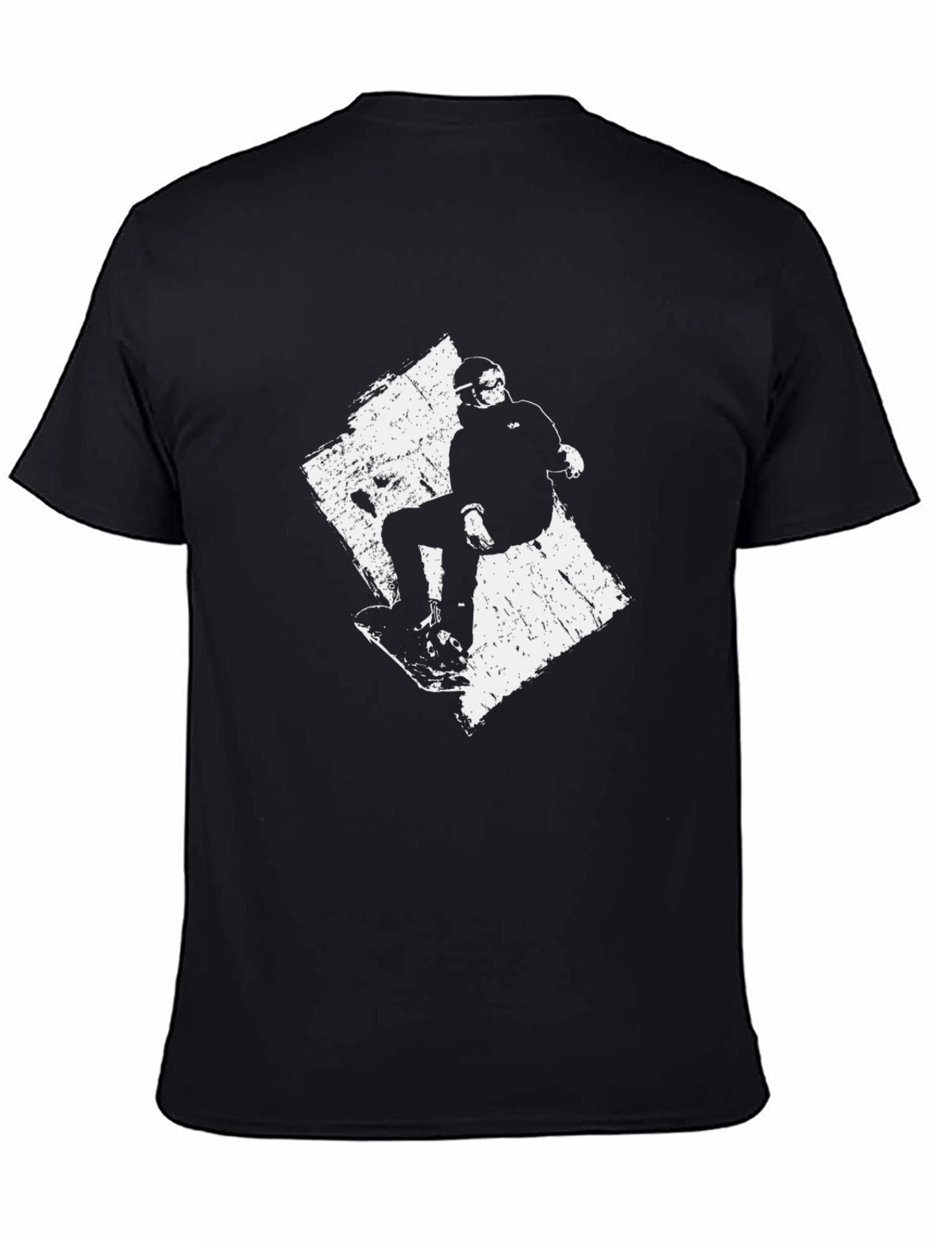 Snowboarder Graphic Tee - Black Cotton T-Shirt
