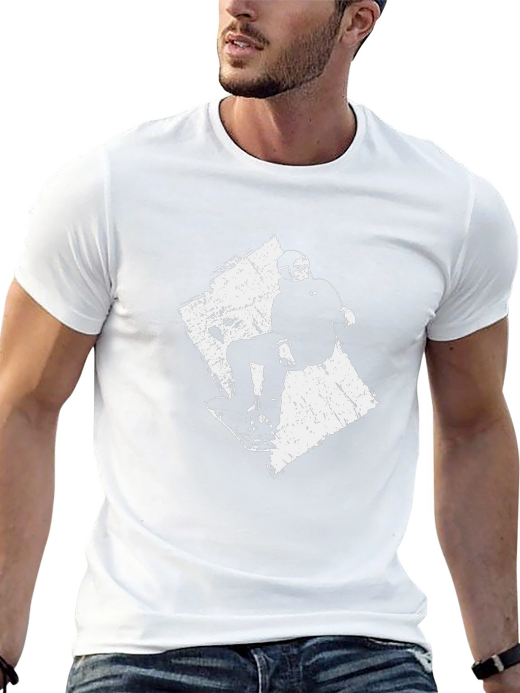 Snowboarder Graphic Tee - Black Cotton T-Shirt